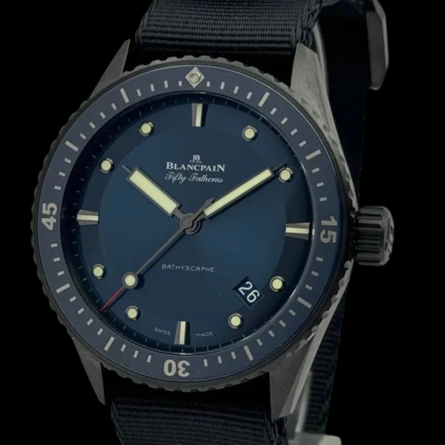 Fifty Fathoms Bathyscaphe Ceramic Bucherer Blue Limited Edition