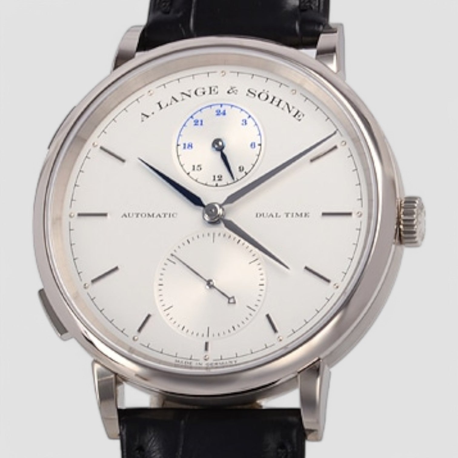 Saxonia Dual Time 18K White Gold