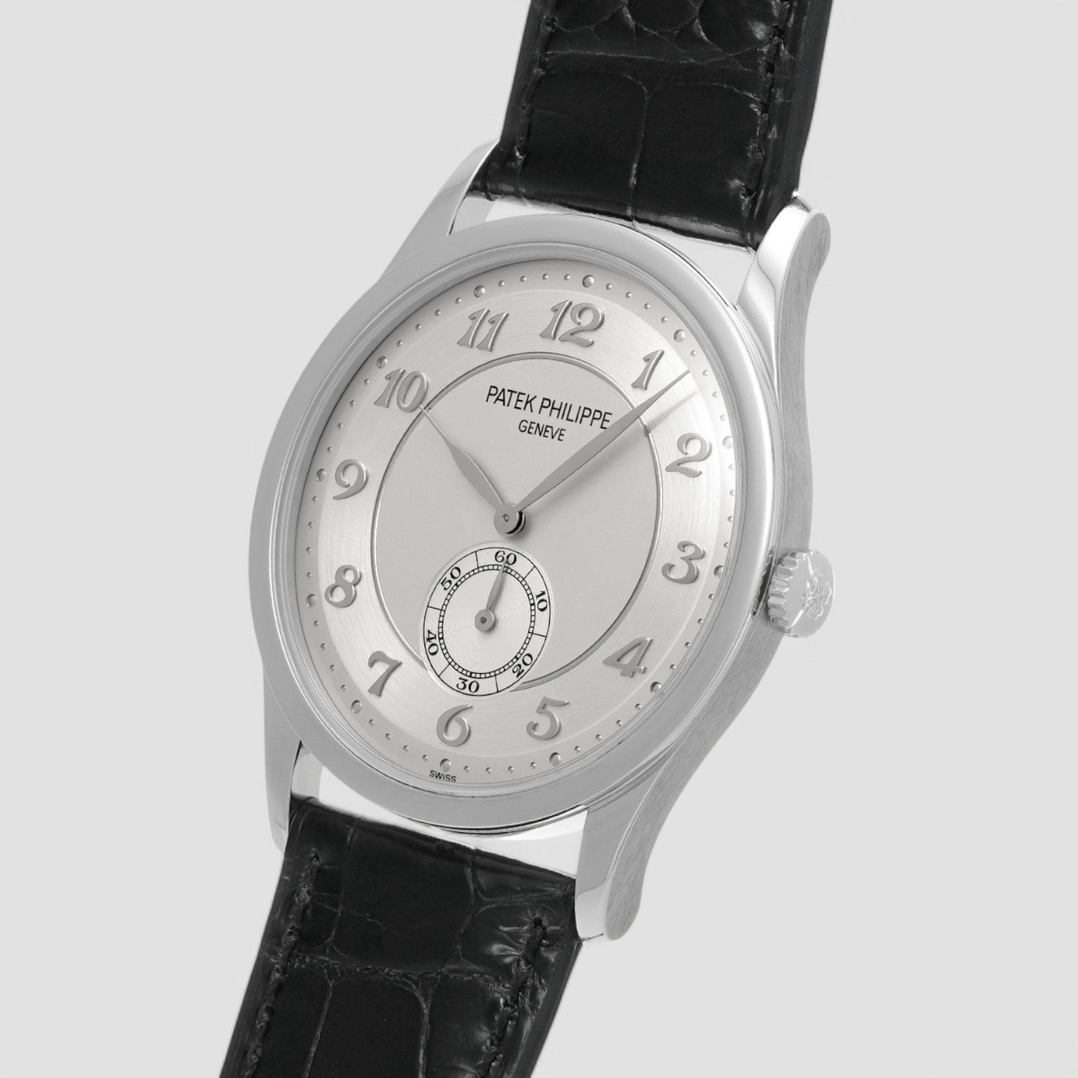 Calatrava Platinum 5196P Silver Dial Arabic Numerals