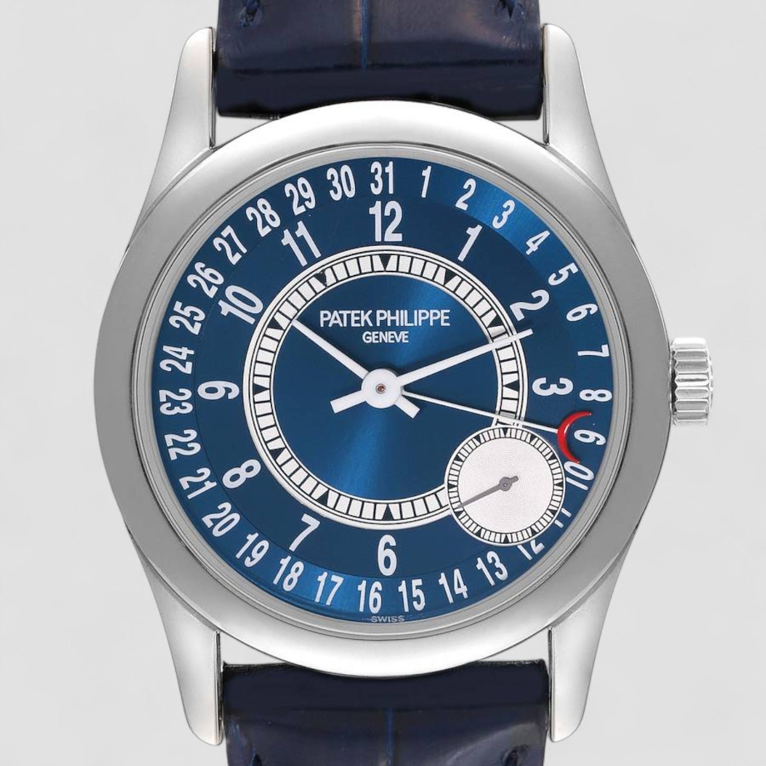 Calatrava Blue Dial 18K White Gold / Deployant