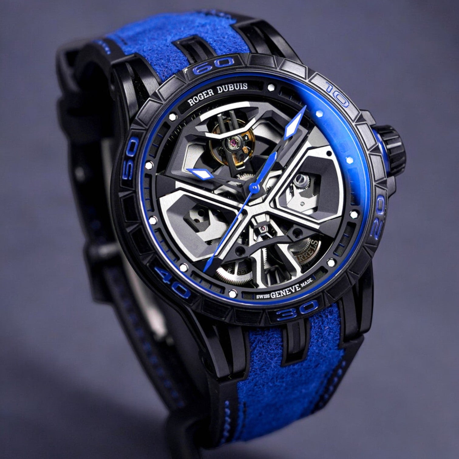 EXCALIBUR SPIDER HURACAN 45MM BLACK DLC TITANIUM