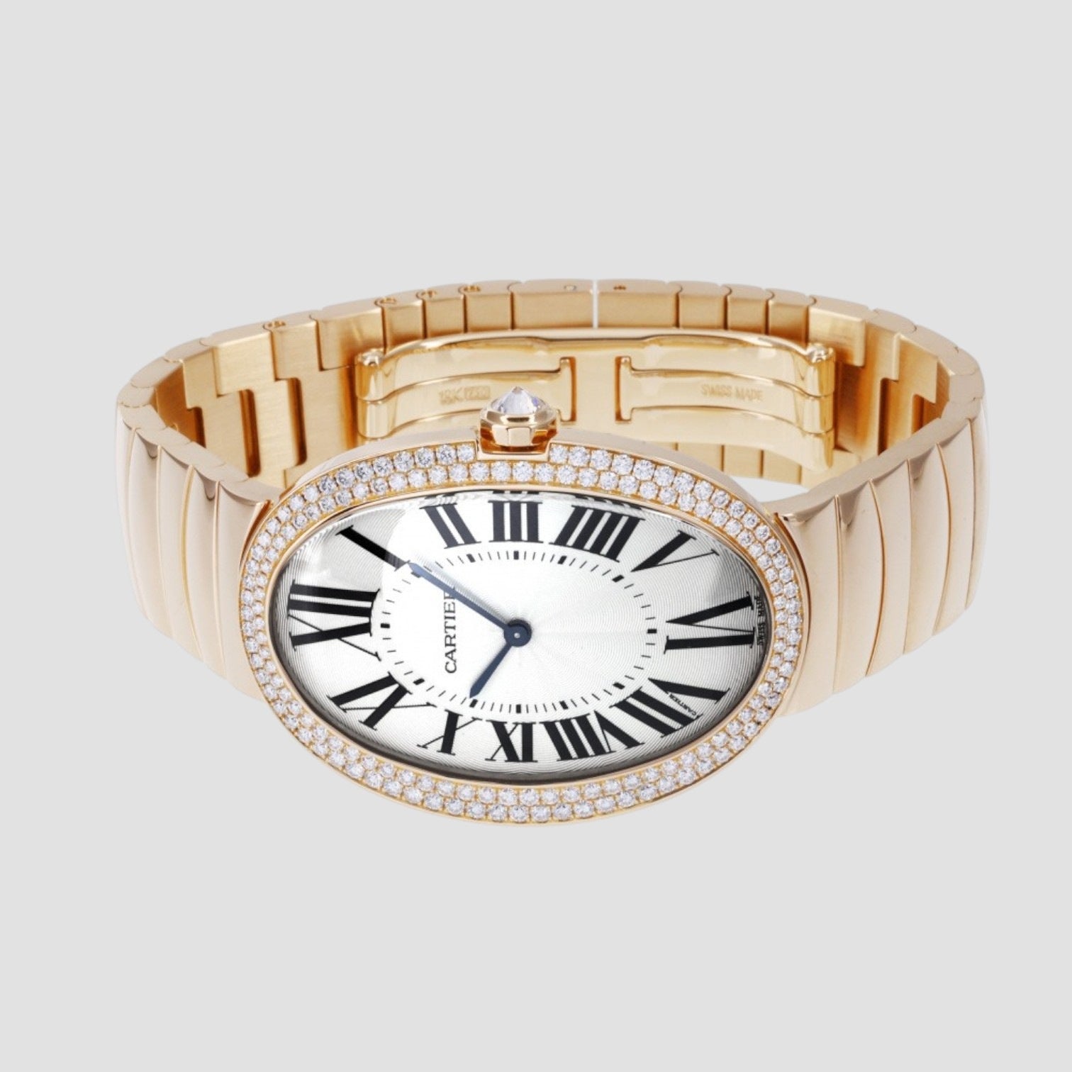 Baignoire Silver Dial 18kt Rose Gold Unisex Watch