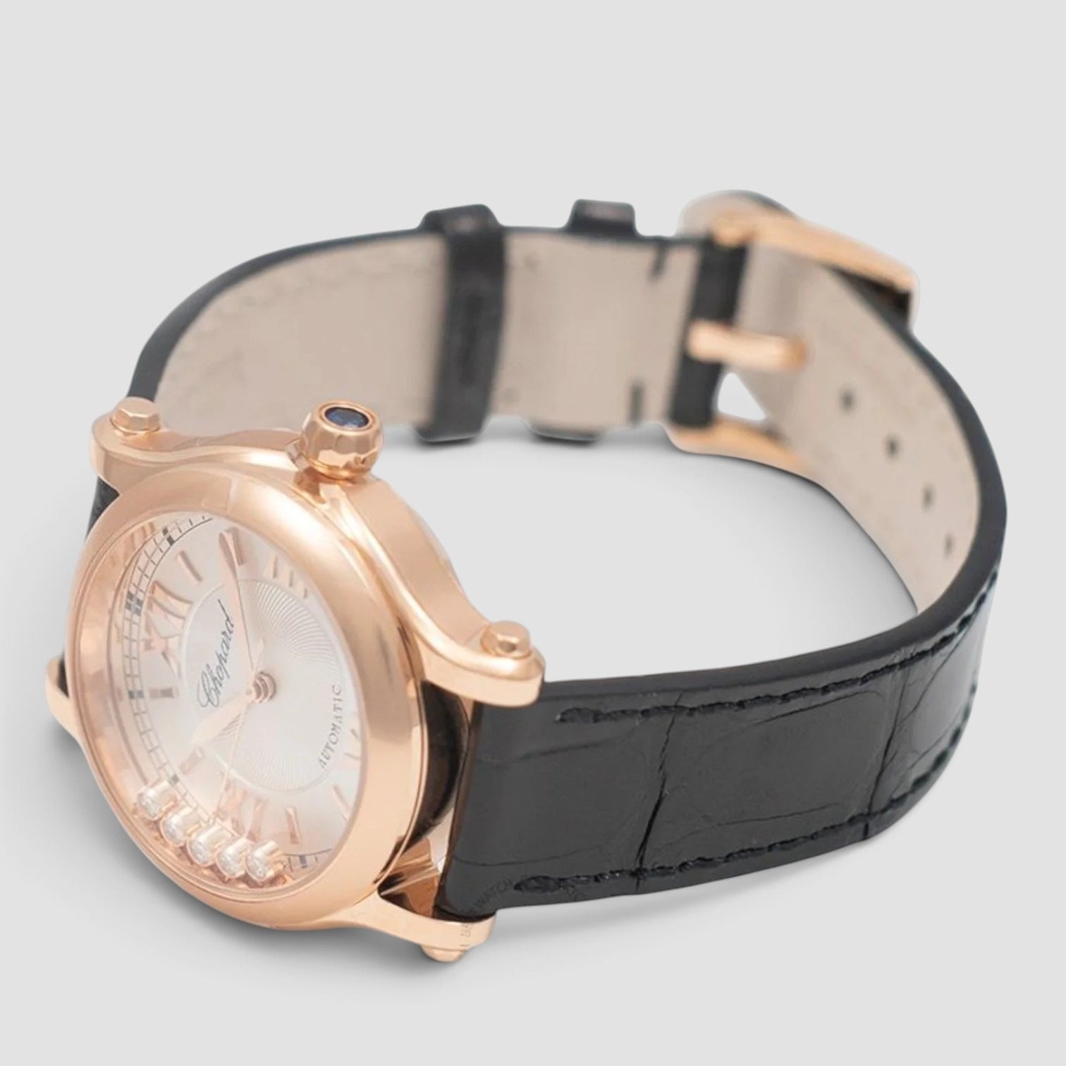Happy Sport 30mm Rose Gold Silver Dial
