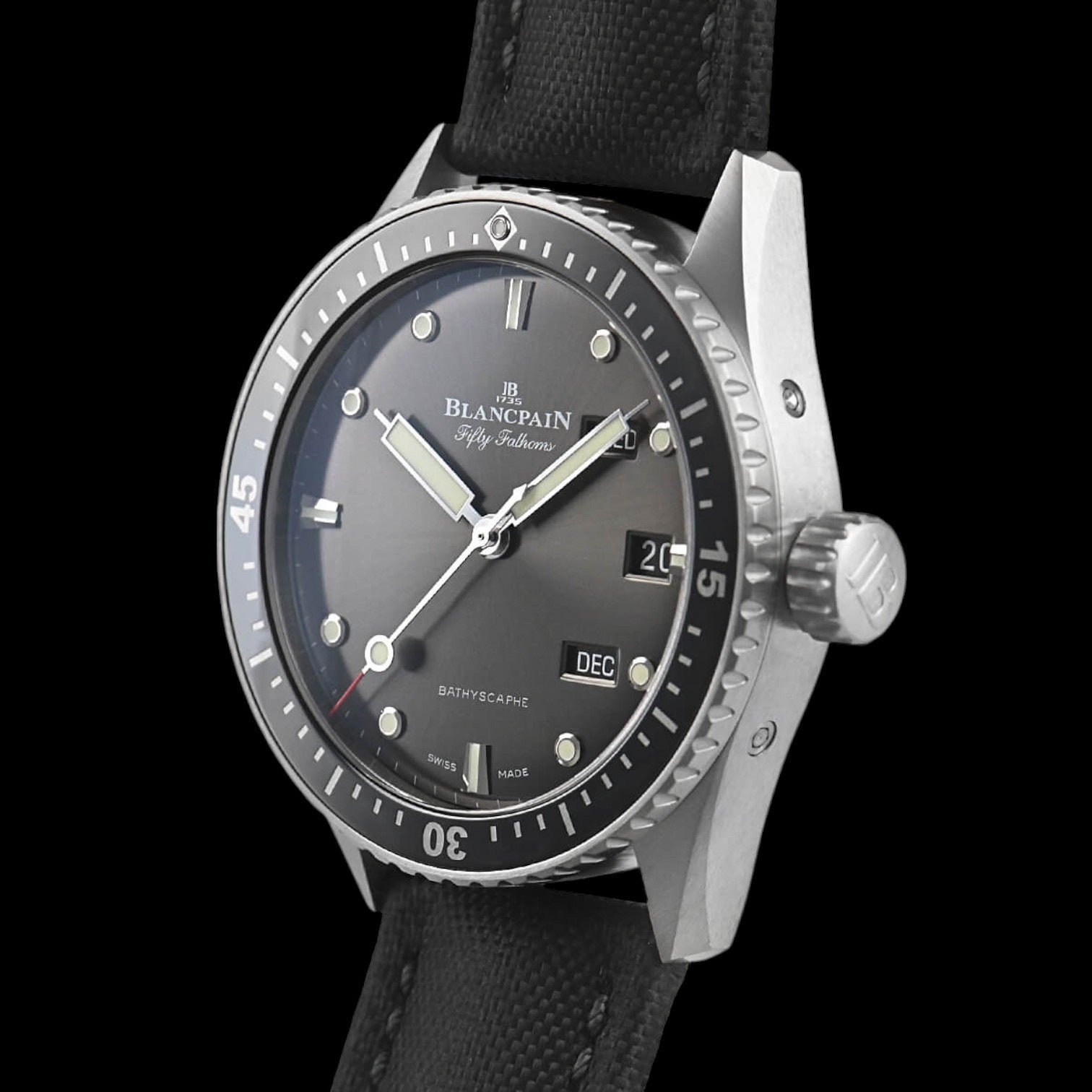 Fifty Fathoms Bathyscaphe Annual Calender Automatic Meteor Grey Dial Men's Watch