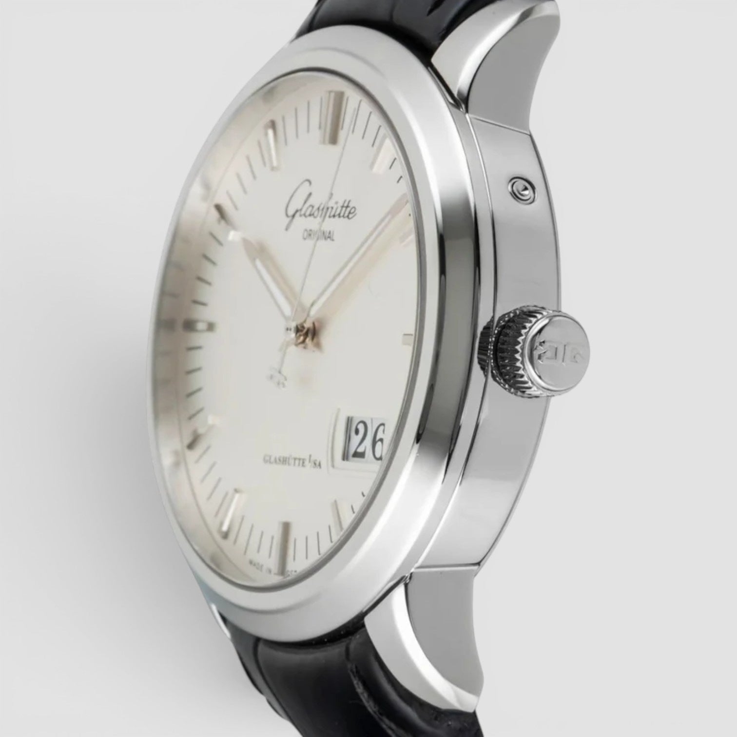 Senator Panorama Date Steel Silver Dial Automatic