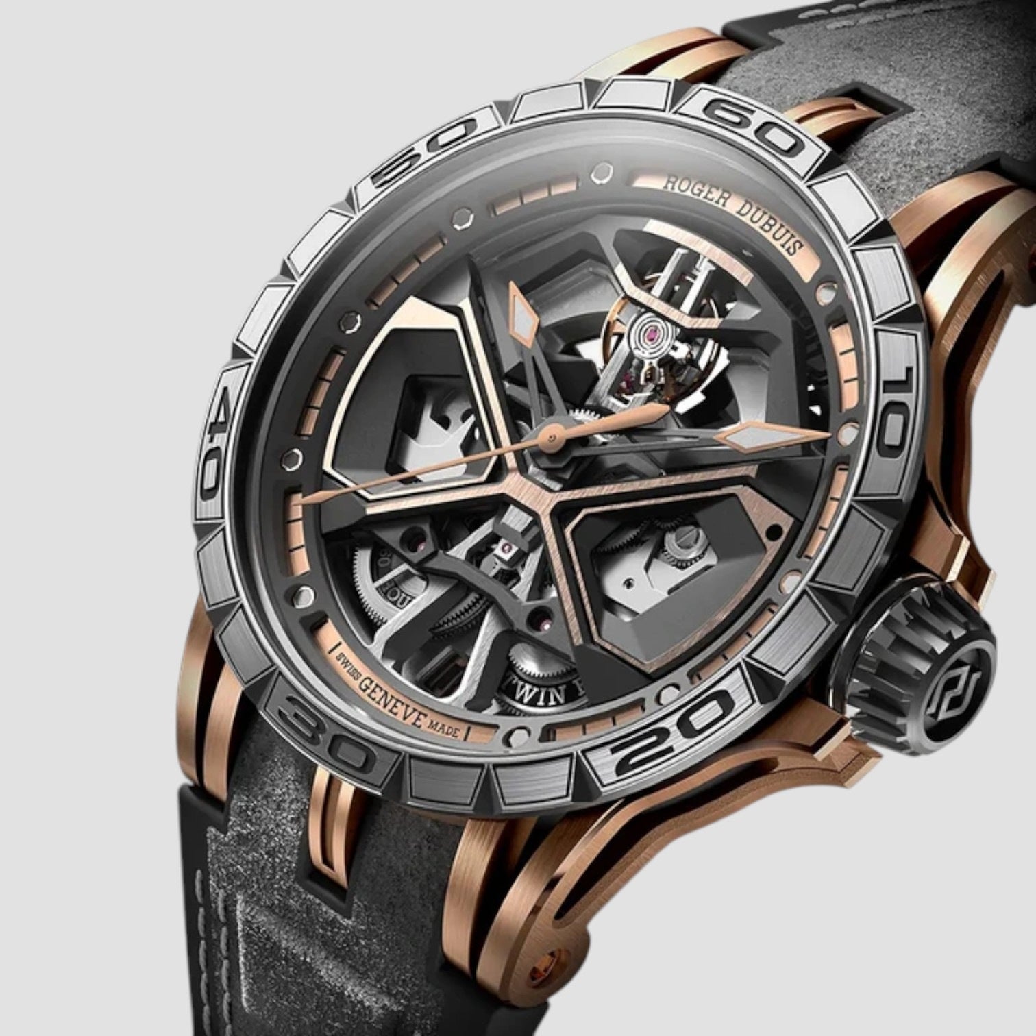 Excalibur Spider Huracan Pink Gold 45MM