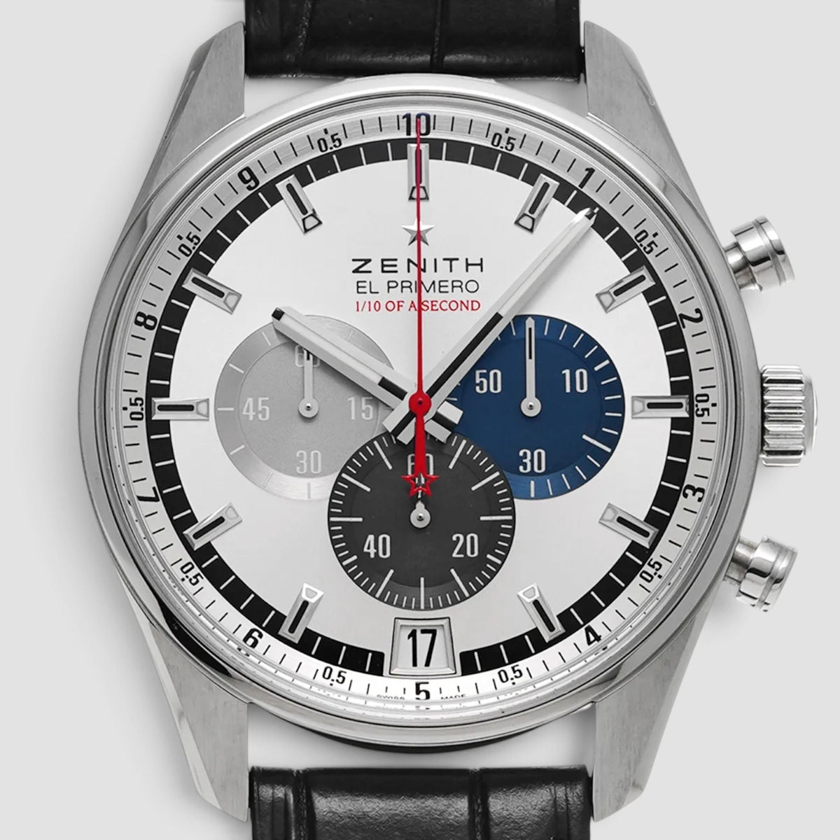 El Primero Automatic Chronograph Silver Dial Stainless Steel