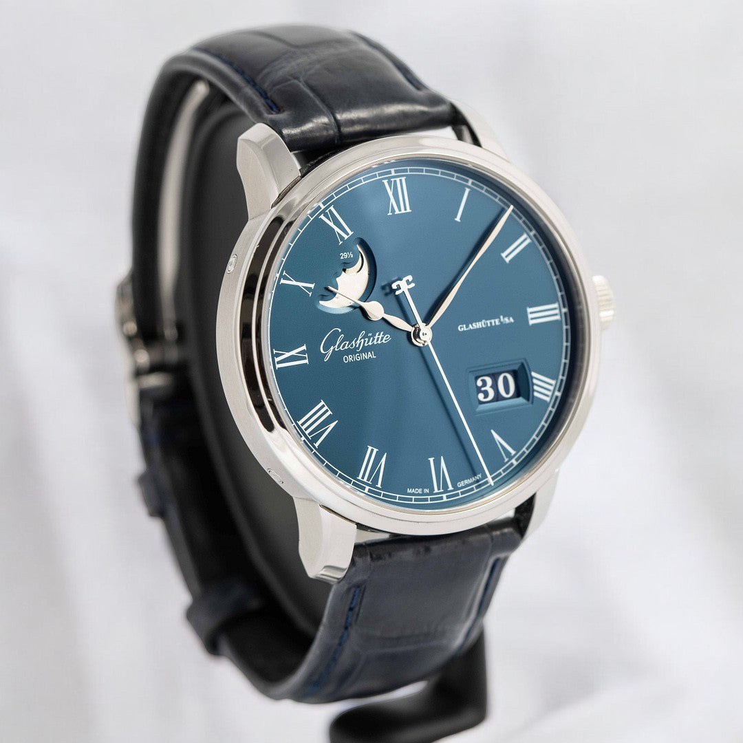 Senator Panorama Date Moon Phase Steel