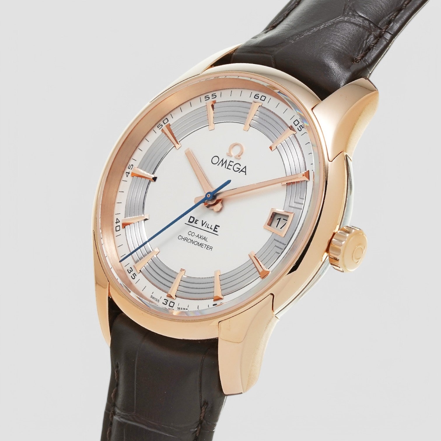 De Ville Hour Vision Automatic Men's 18kt Rose Gold Watch