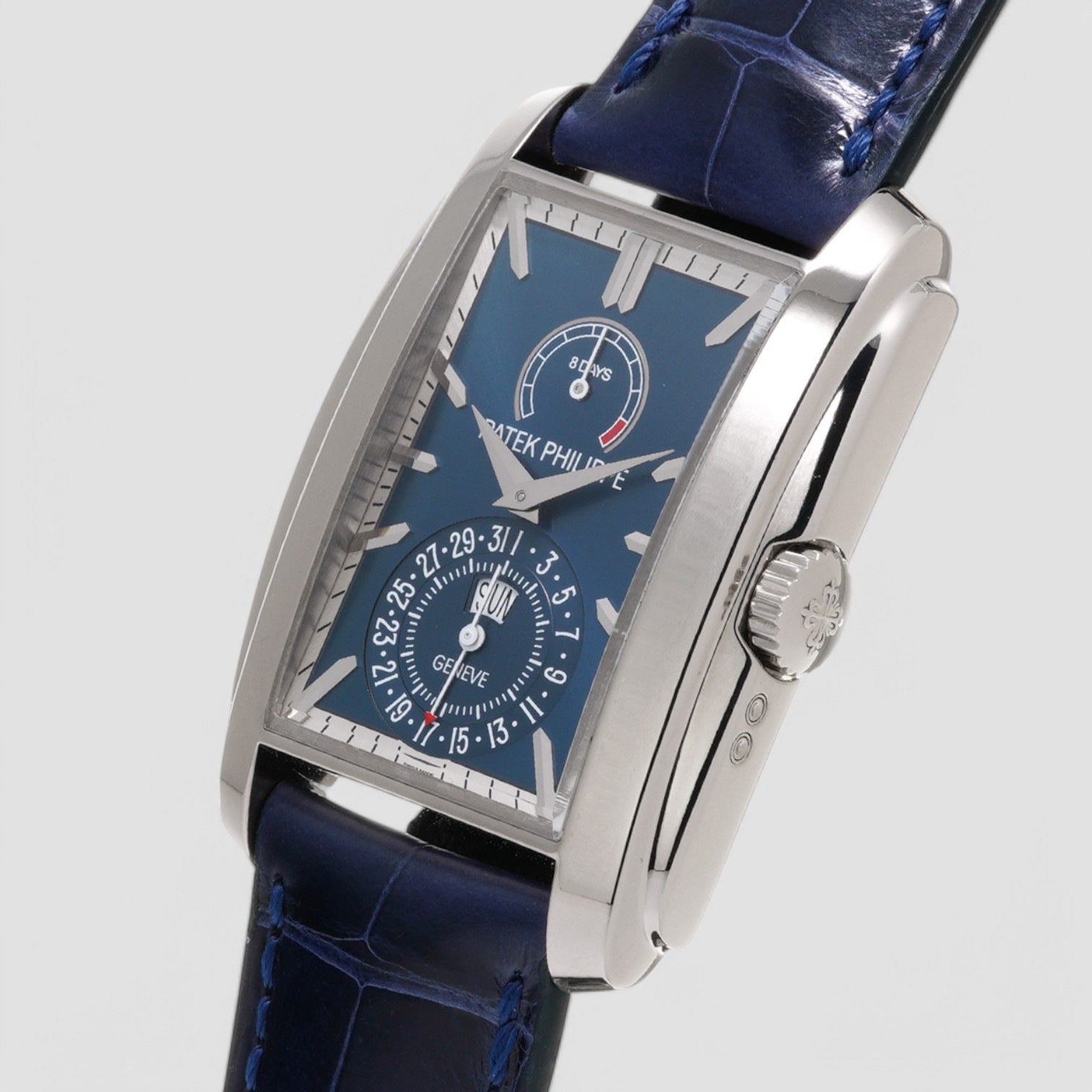 Gondolo 8 Day Manual Wind Blue Dial 18K White Gold
