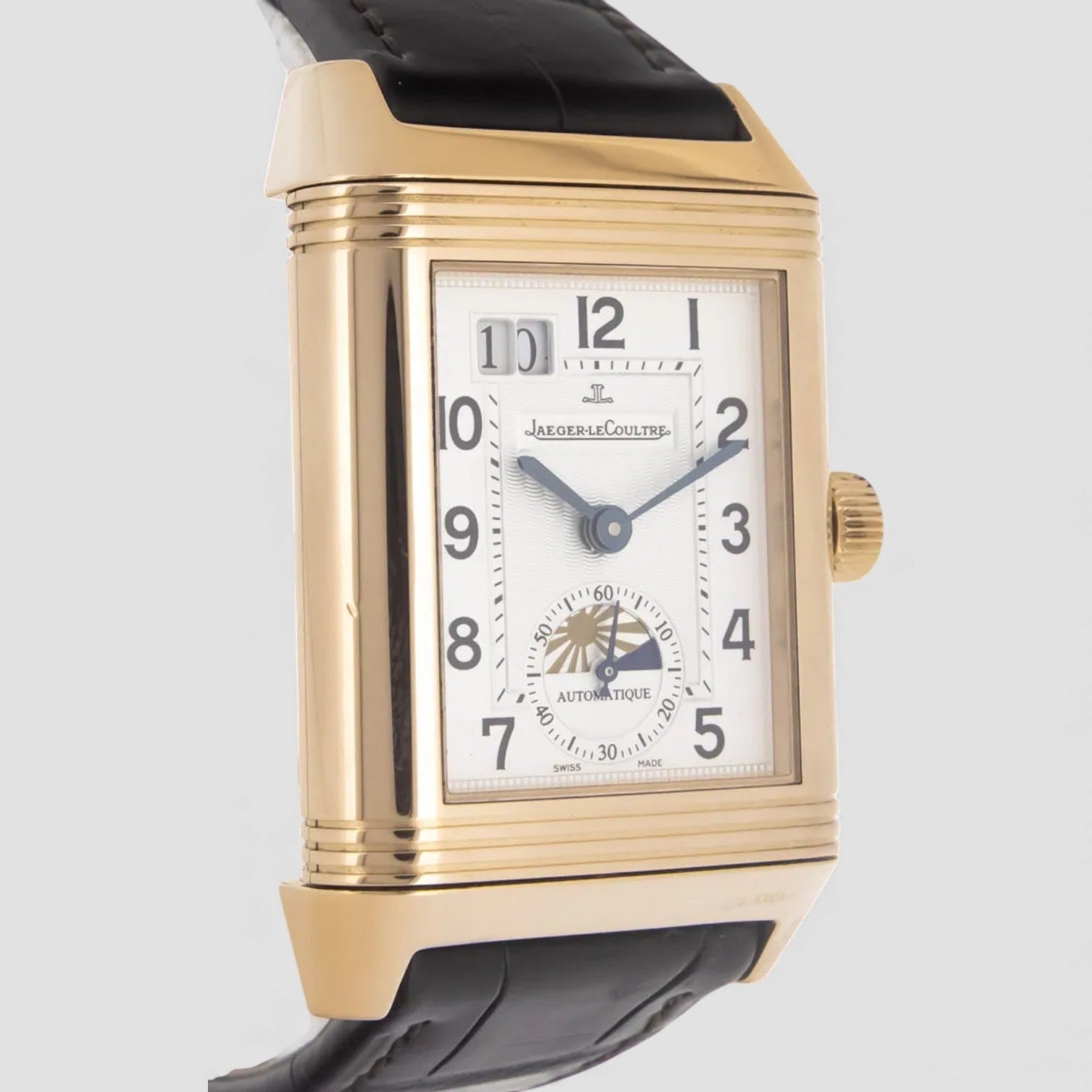 Grande Reverso Sun Moon Rose Gold Mens Watch