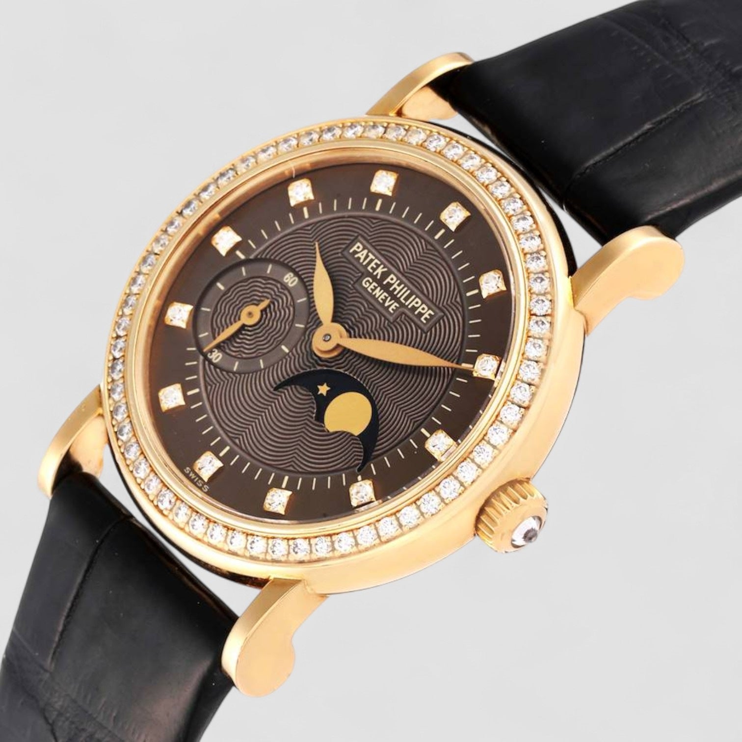 Calatrava Yellow Gold Bronze Diamond Dial Ladies Watch