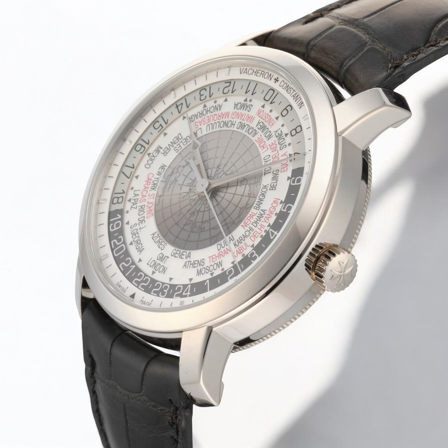 Traditionnelle World Time White Gold