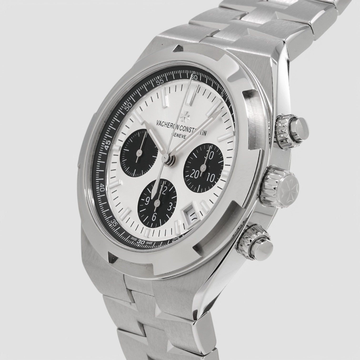 Overseas Chronograph Silver Panda Dial SS 2023