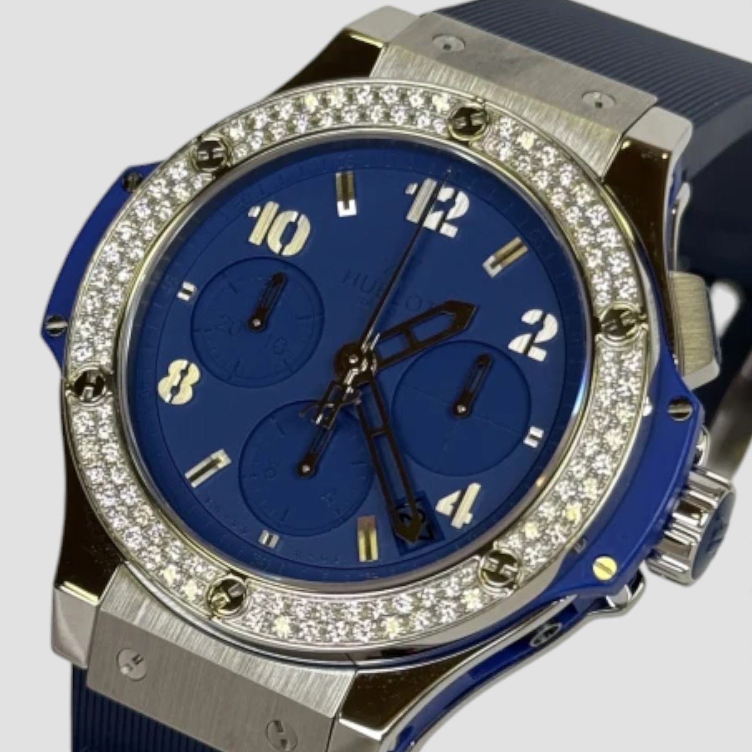Big Bang Tutti Frutti Blue Dial Blue Leather Strap Watch
