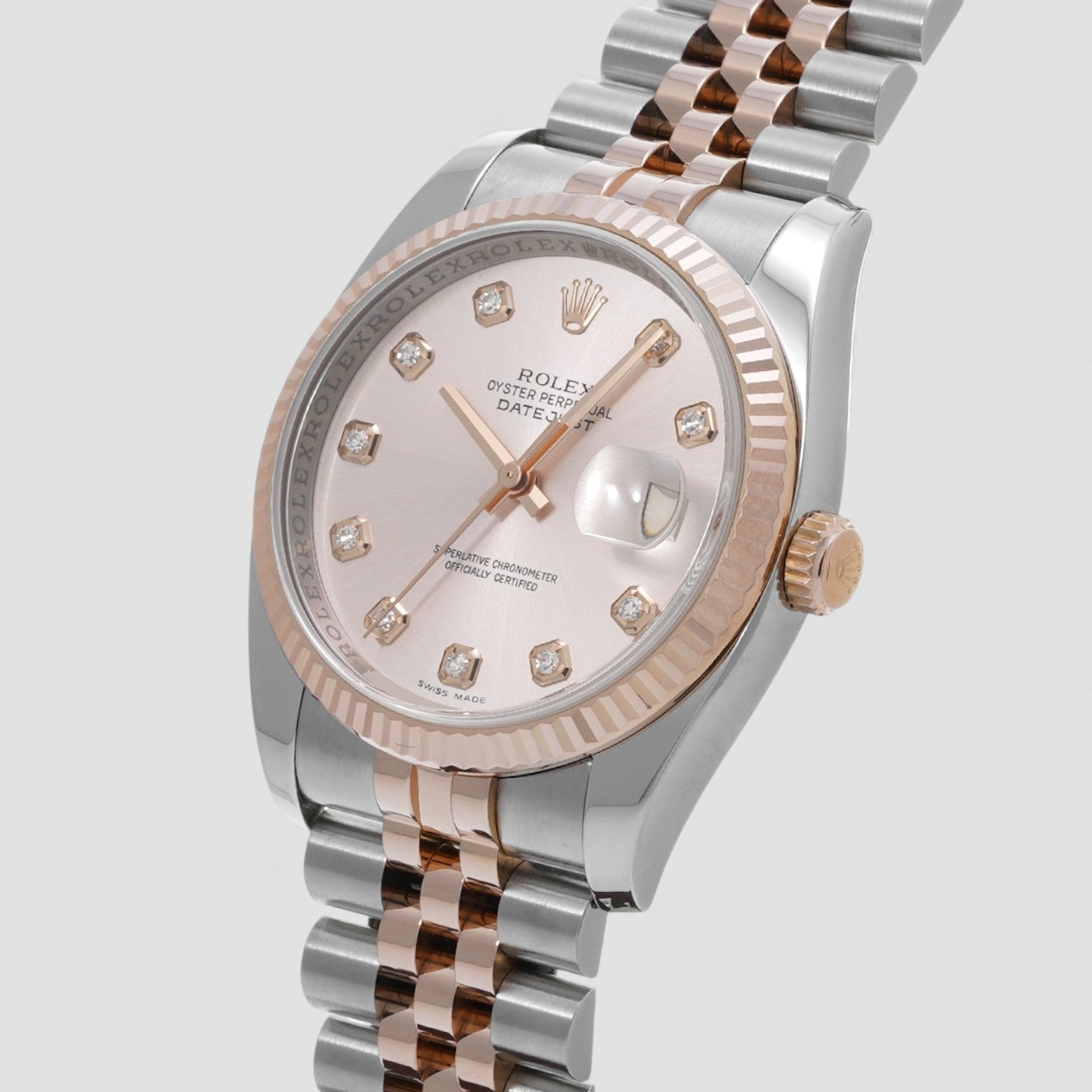 Datejust 36 Pink Diamond Dial Watch