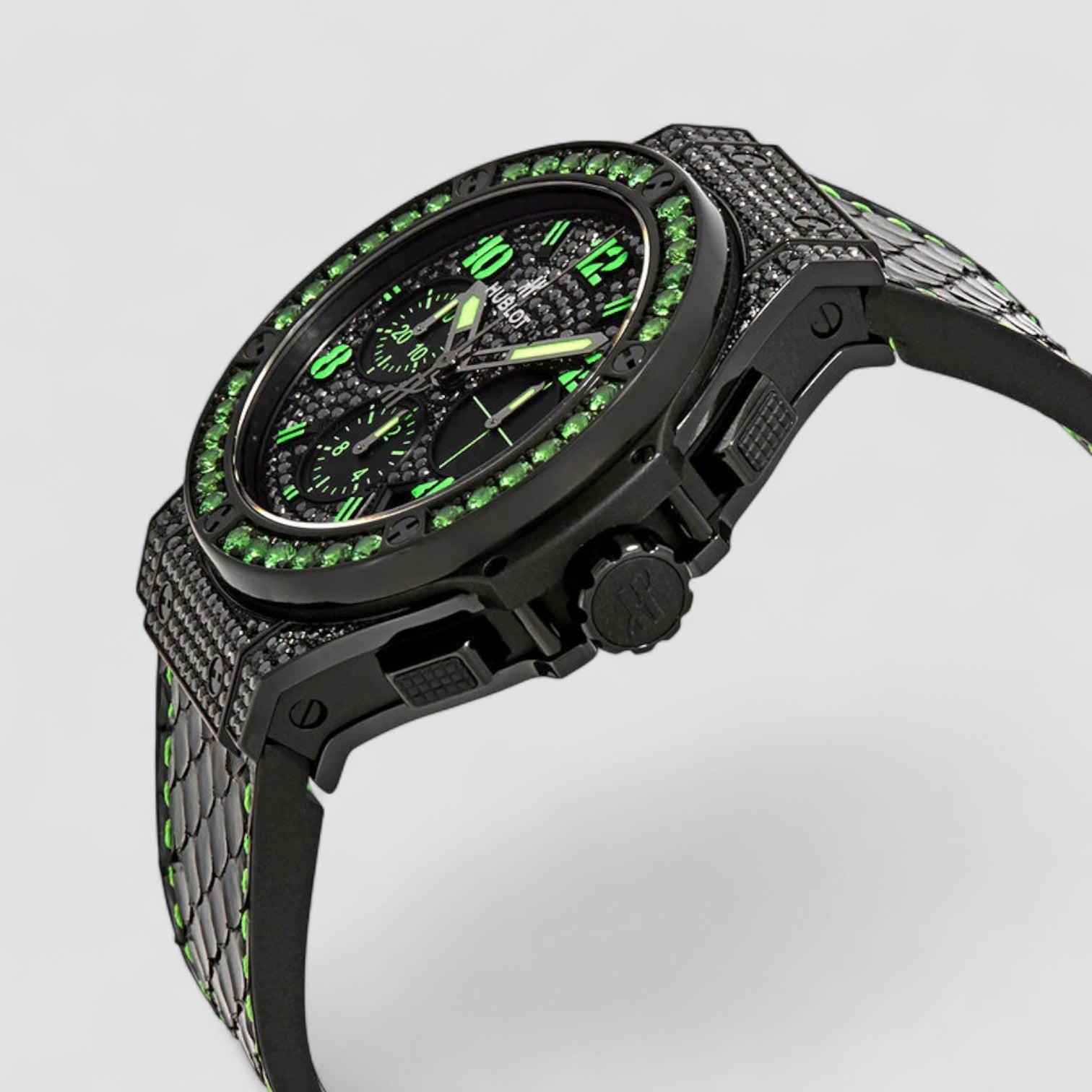 Big Bang Black Fluo Chronograph Automatic Black Dial Ladies Watch