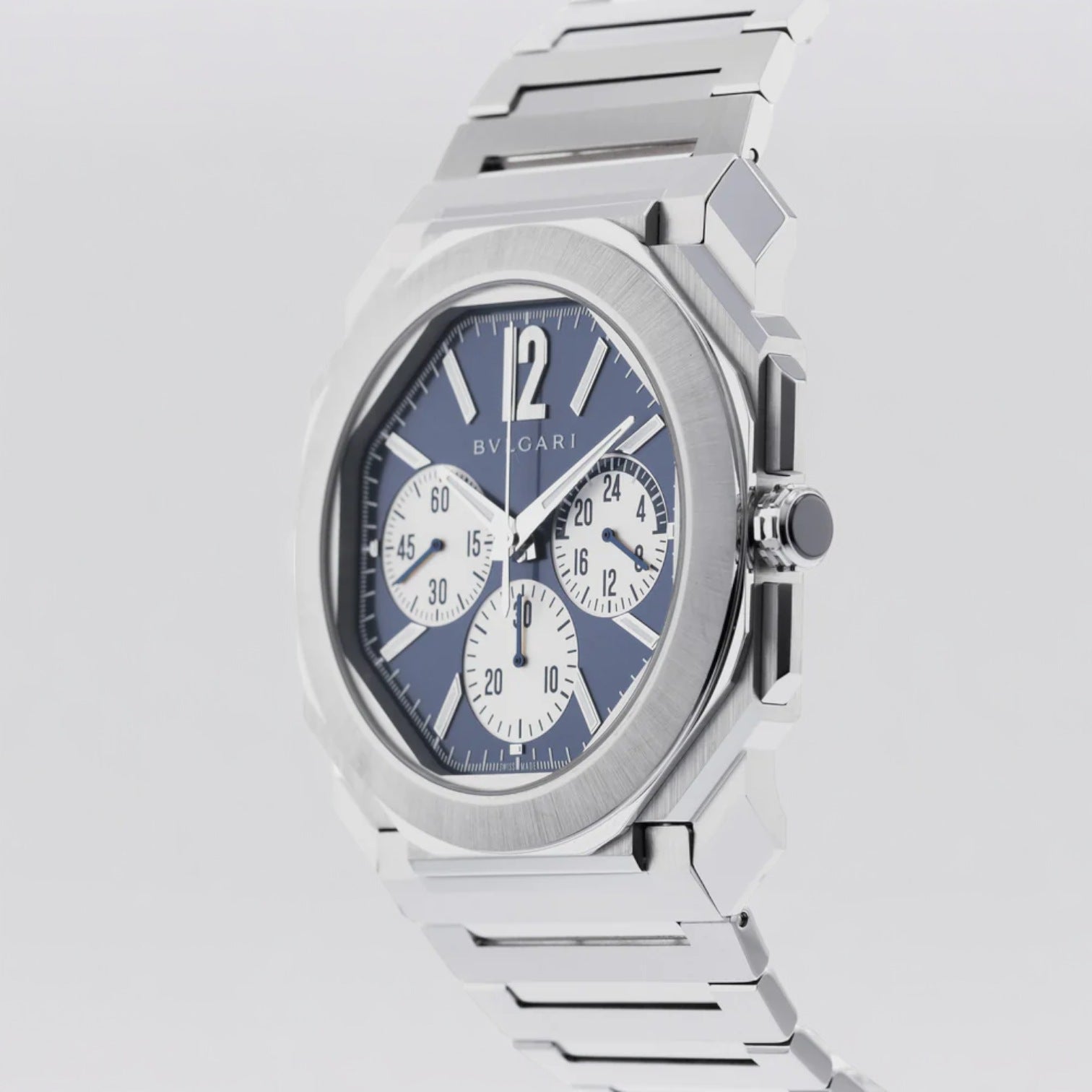 Octo Finissimo Chronograph GMT SS / Blue
