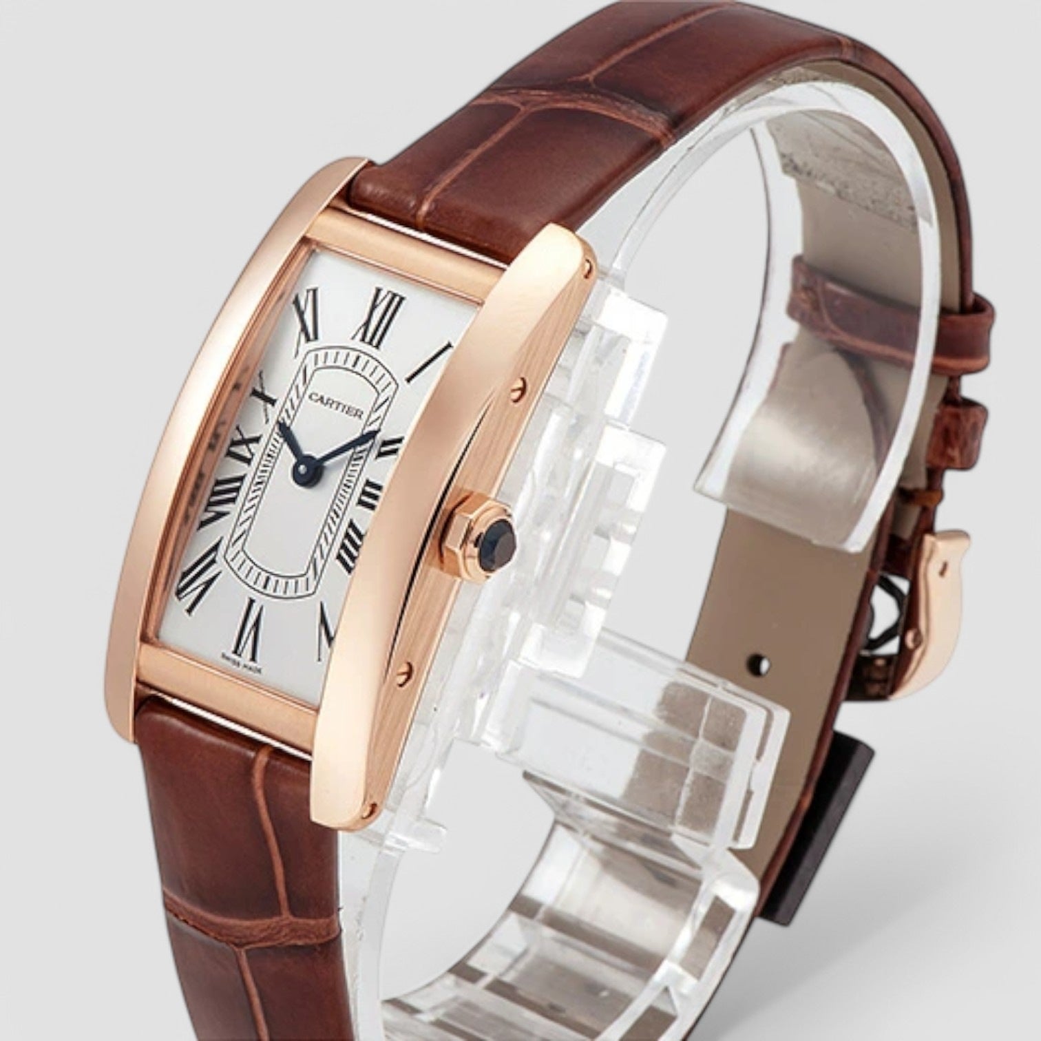 Tank Americaine Small Quartz Rose Gold Silver Dial