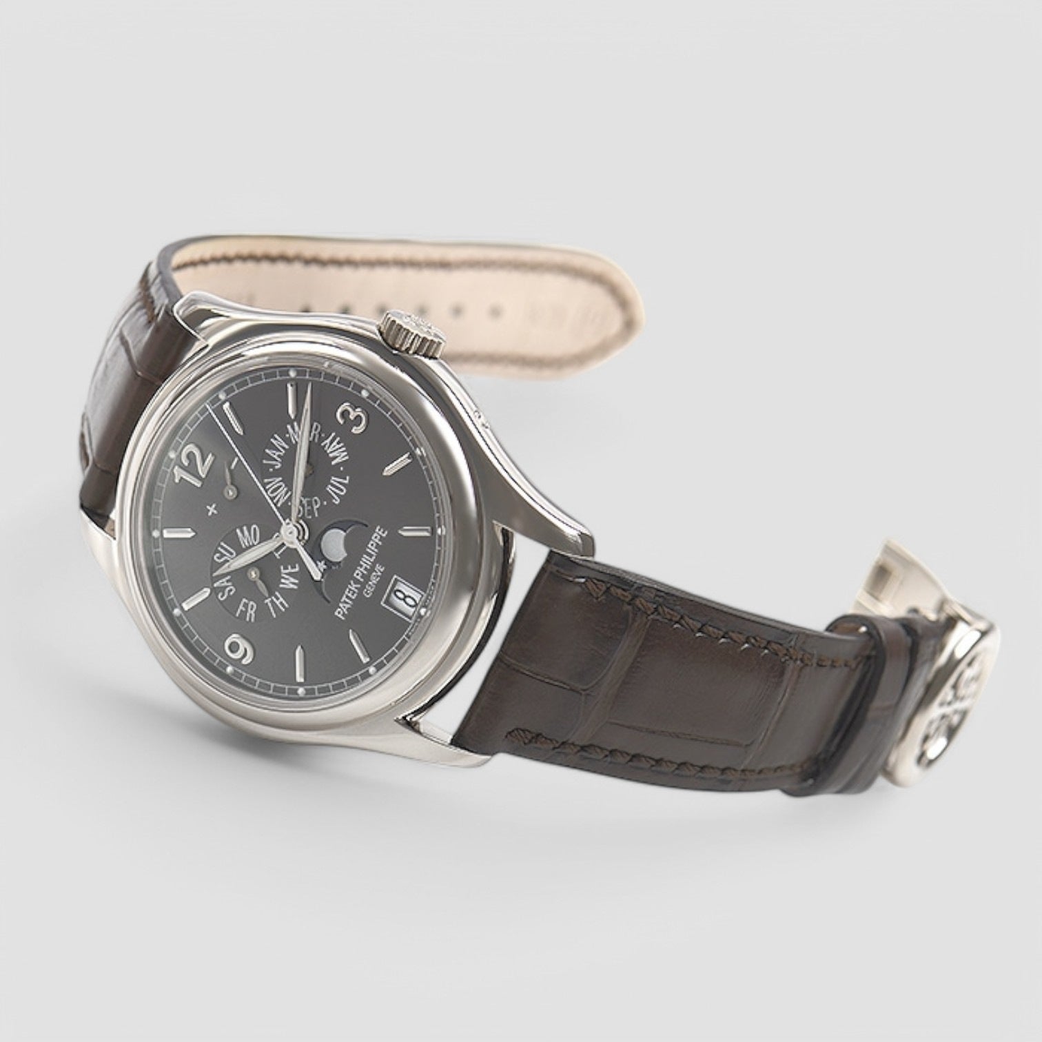 Annual Calendar 18K White Gold Slate Dial