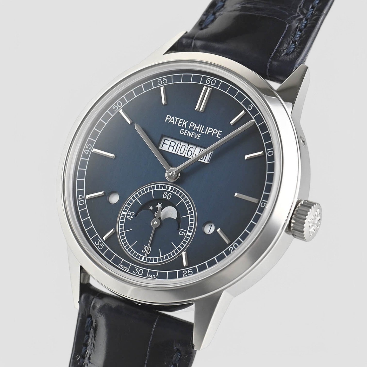 Perpetual Calendar 5236P In Line Perpetual Calendar Platinum Blue Dial