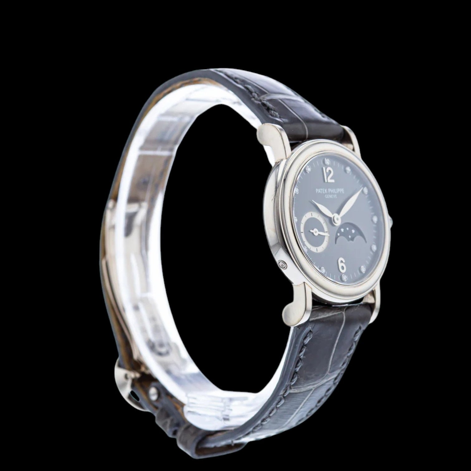 Calatrava Ladies 18k White Gold Moon Diamonds