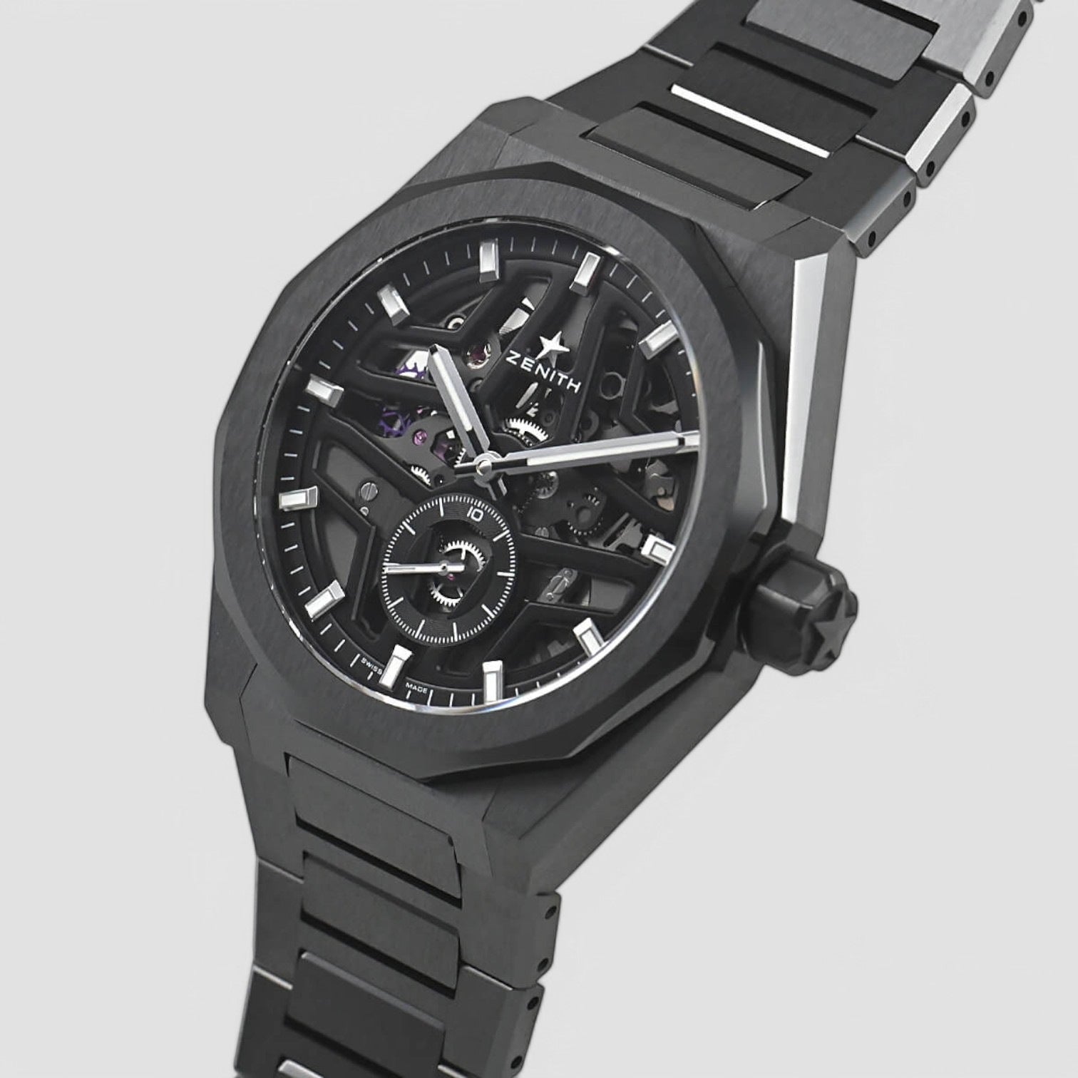 Defy Skyline Skeleton Automatic Black Ceramic Dial Men's Watch