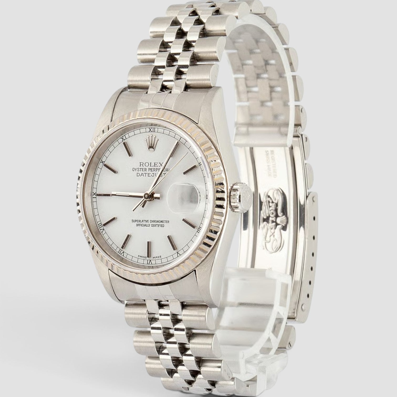 Datejust 36mm Stainless Steel & 18K White Gold Silver Dial