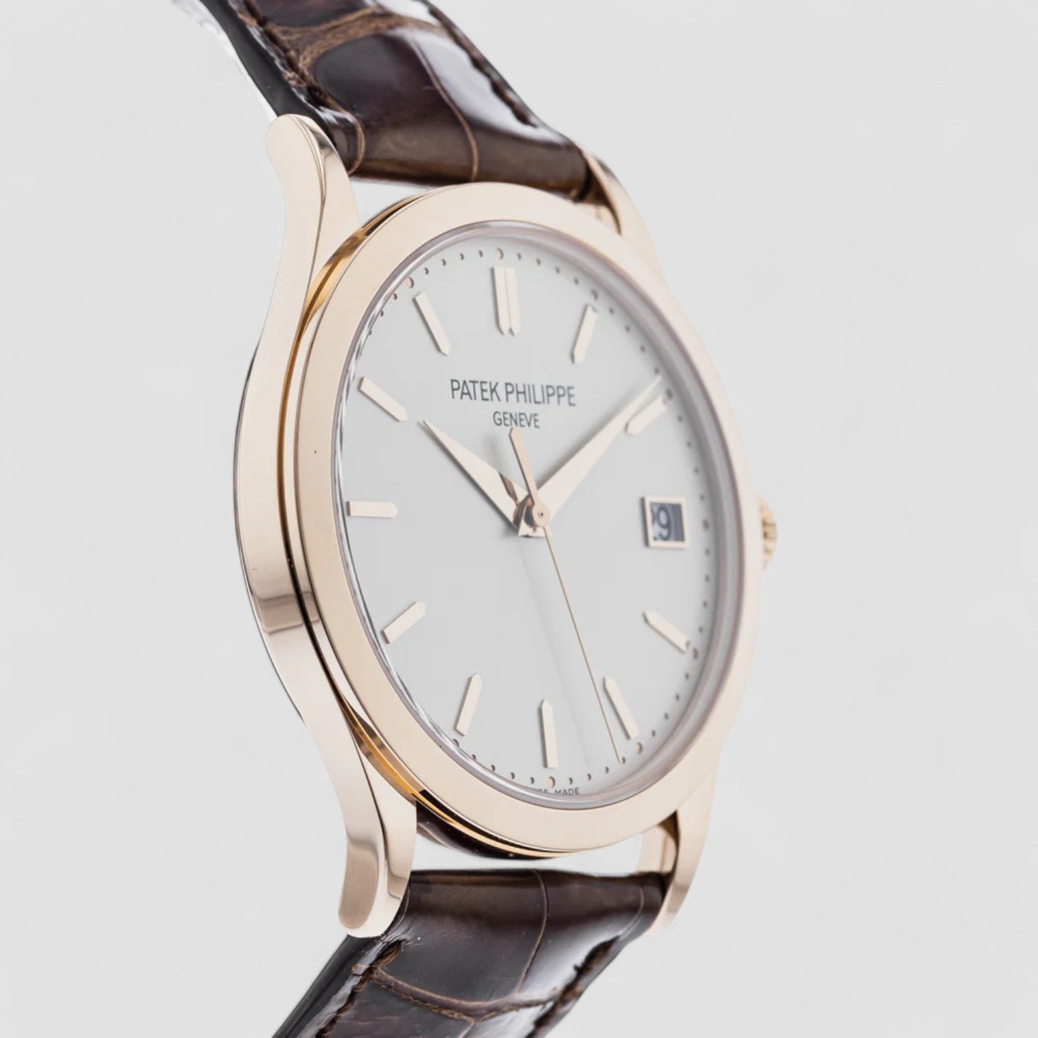 Calatrava 18K Rose Gold Silver Dial