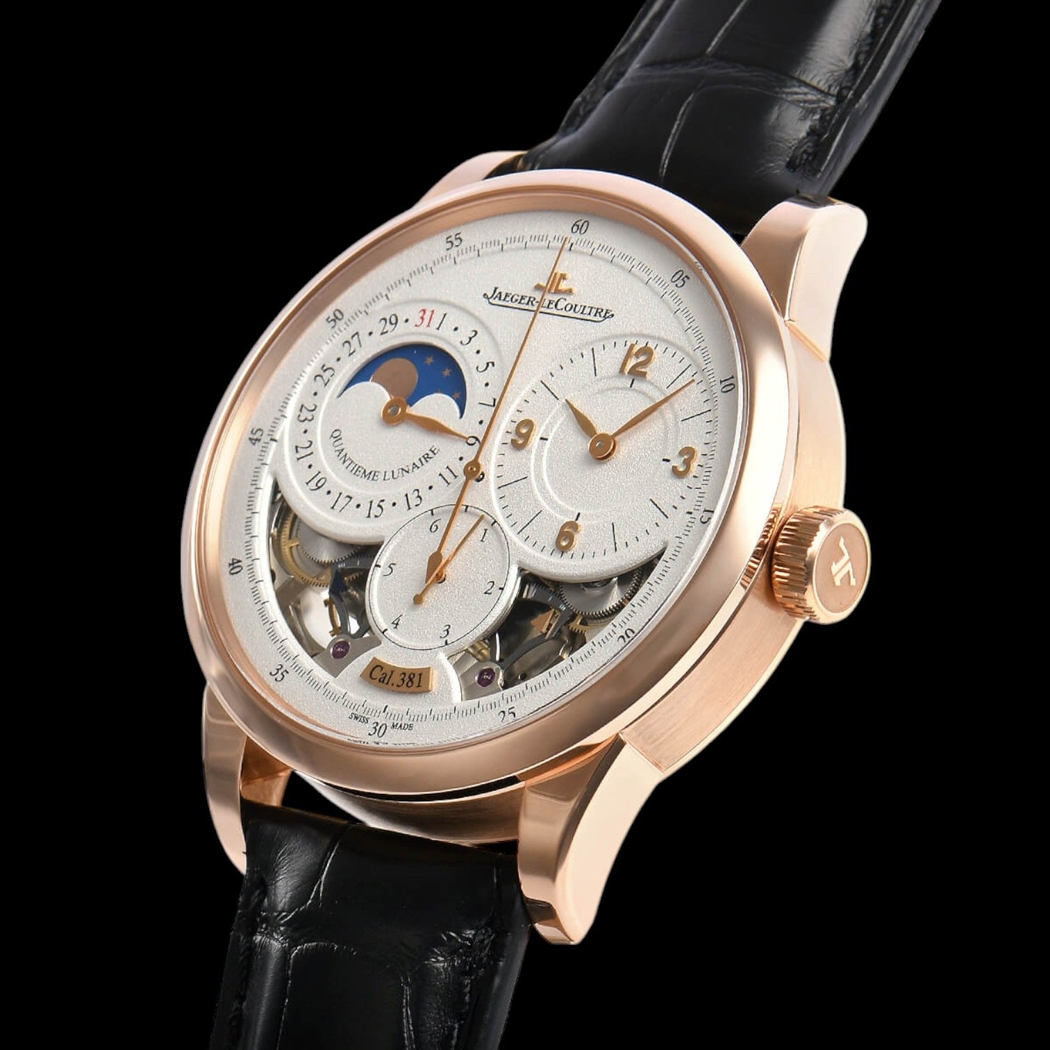 Duometre Quantieme Lunaire 18ktPink Gold Men's Watch