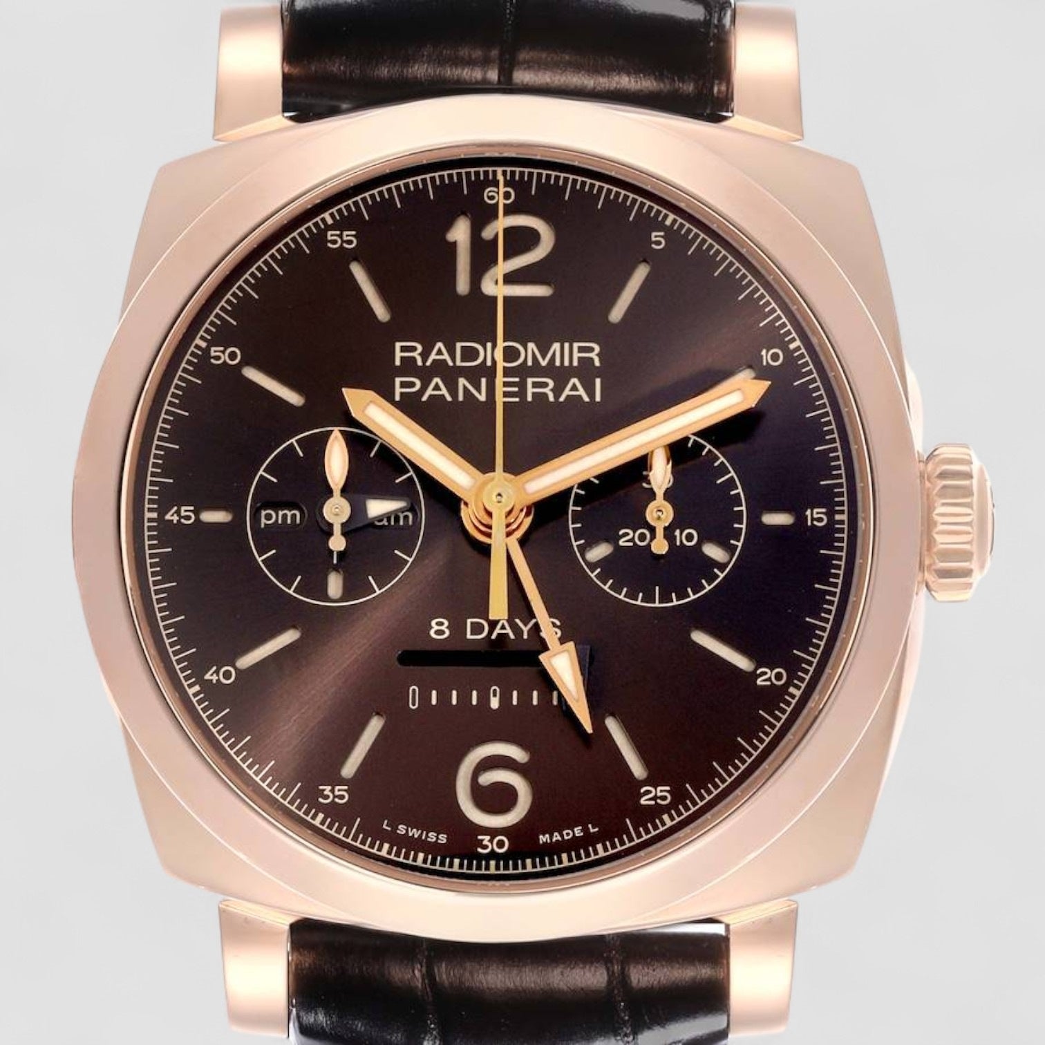 Radiomir Monopulsante 8 Days GMT Rose Gold Watch