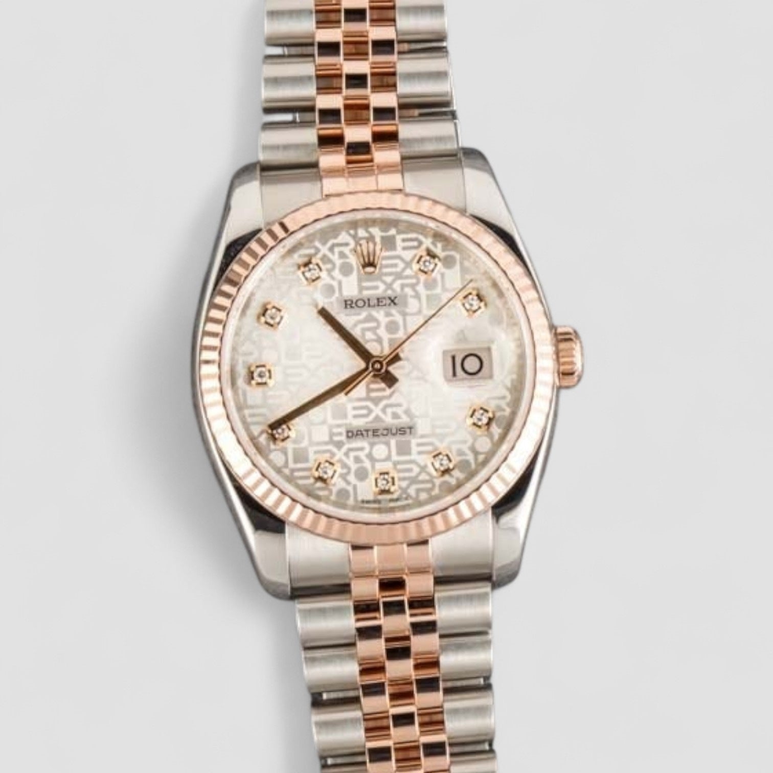 Diamond Datejust Two-Tone Everose