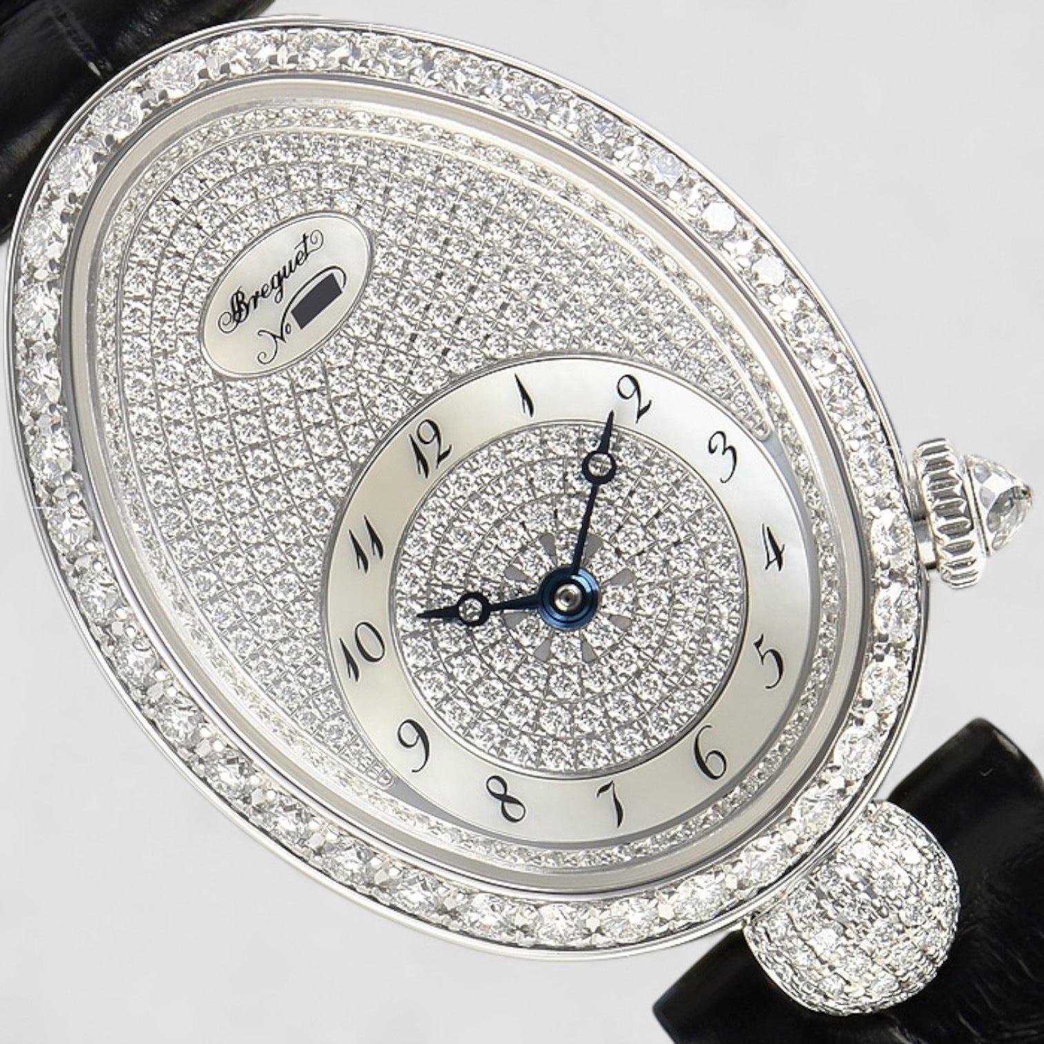 Reine de Naples Automatic Mini Pave Diamond Dial Women's Watch