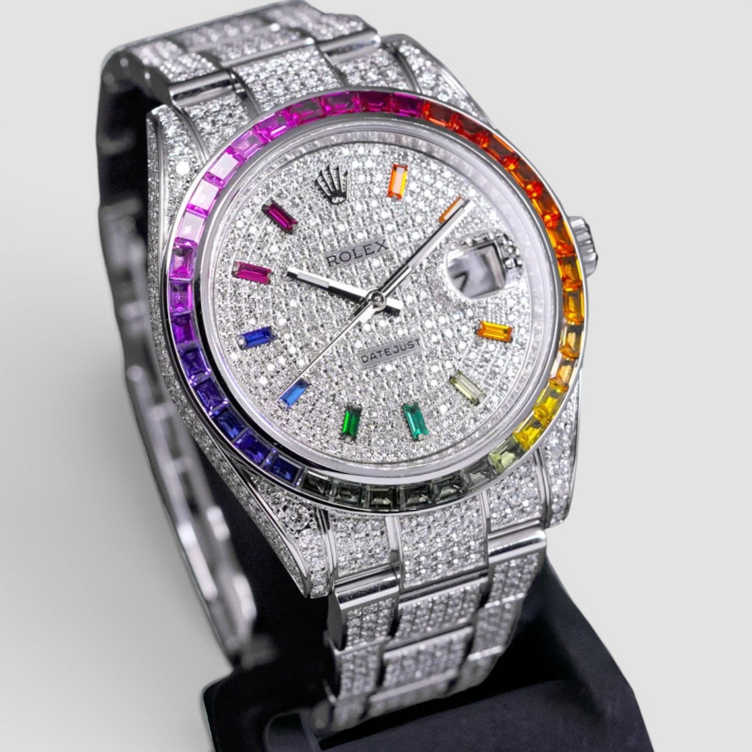 Datejust 41 Iced Out Rainbow - Custom Diamond Set