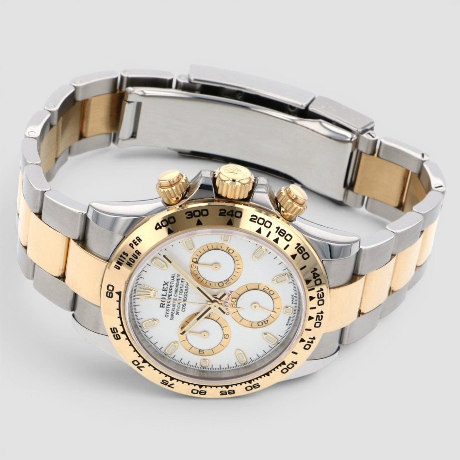 Cosmograph Daytona 40mm Oystersteel & 18K Yellow Gold White Dial