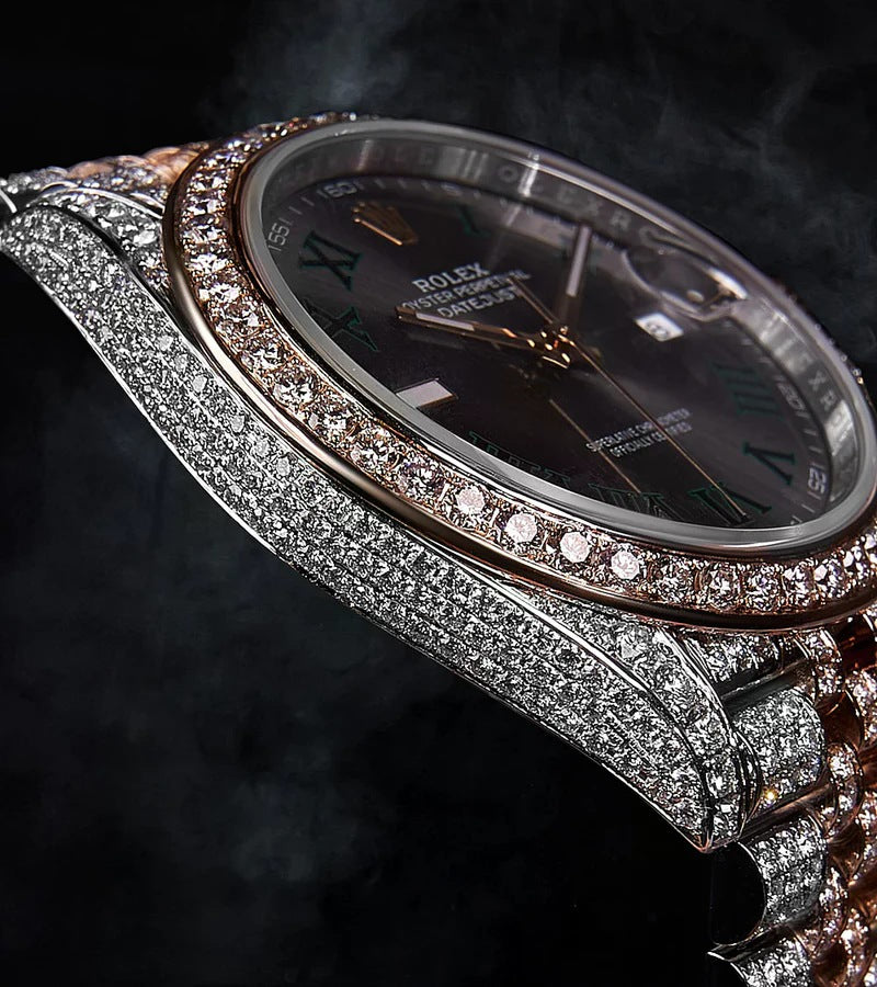 Datejust 41 – Jubilee – “Wimbledon” Dial – Custom Diamond-Set - Iced Out