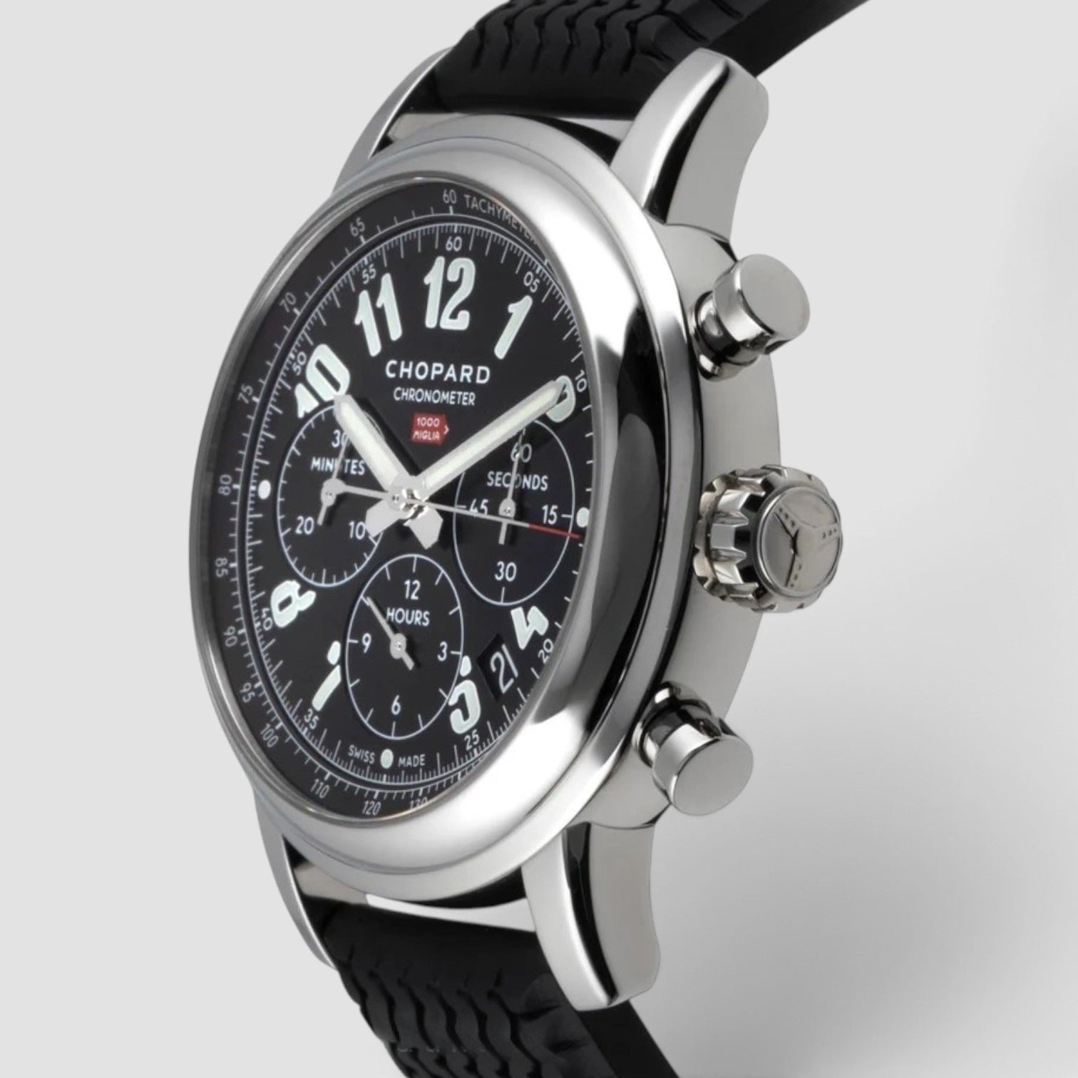 Mille Miglia Chronograph 42mm Stainless Steel Black Dial