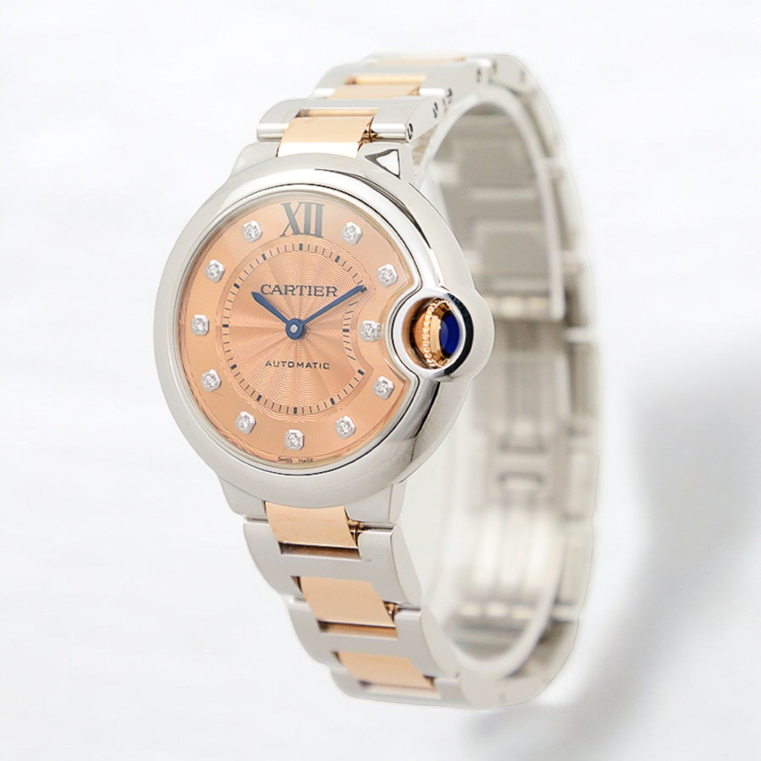 ballon bleu de cartier 18kt pink gold dial