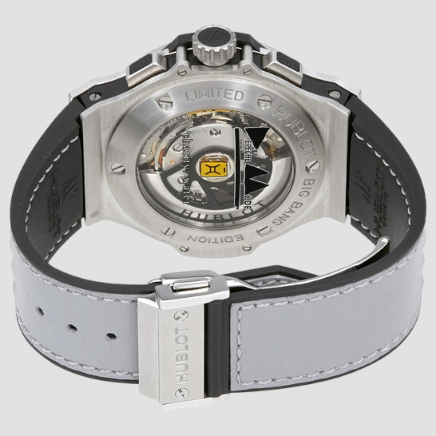 Big Bang Aero Bang Dial Skeleton White Rubber Men's Sports Watch