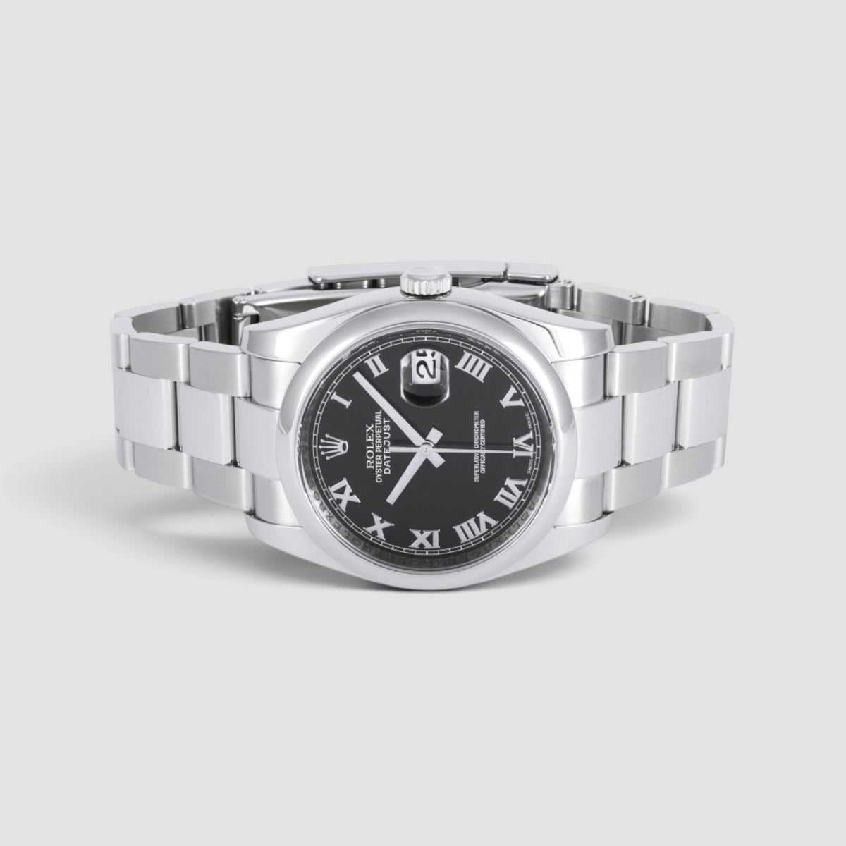 Datejust 36 Black Roman Dial Oyster