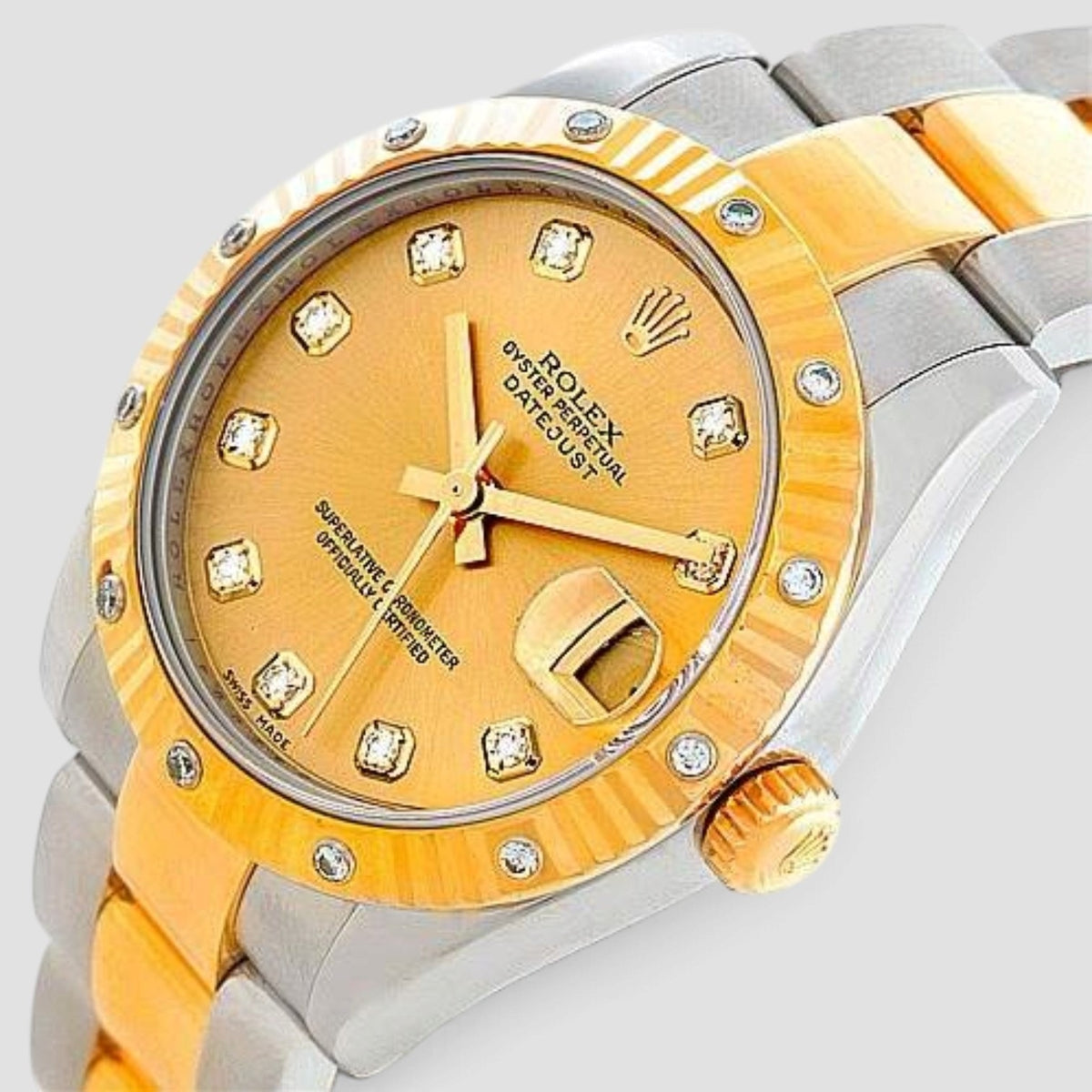 Lady-Datejust 31 Champagne Diamond Dial