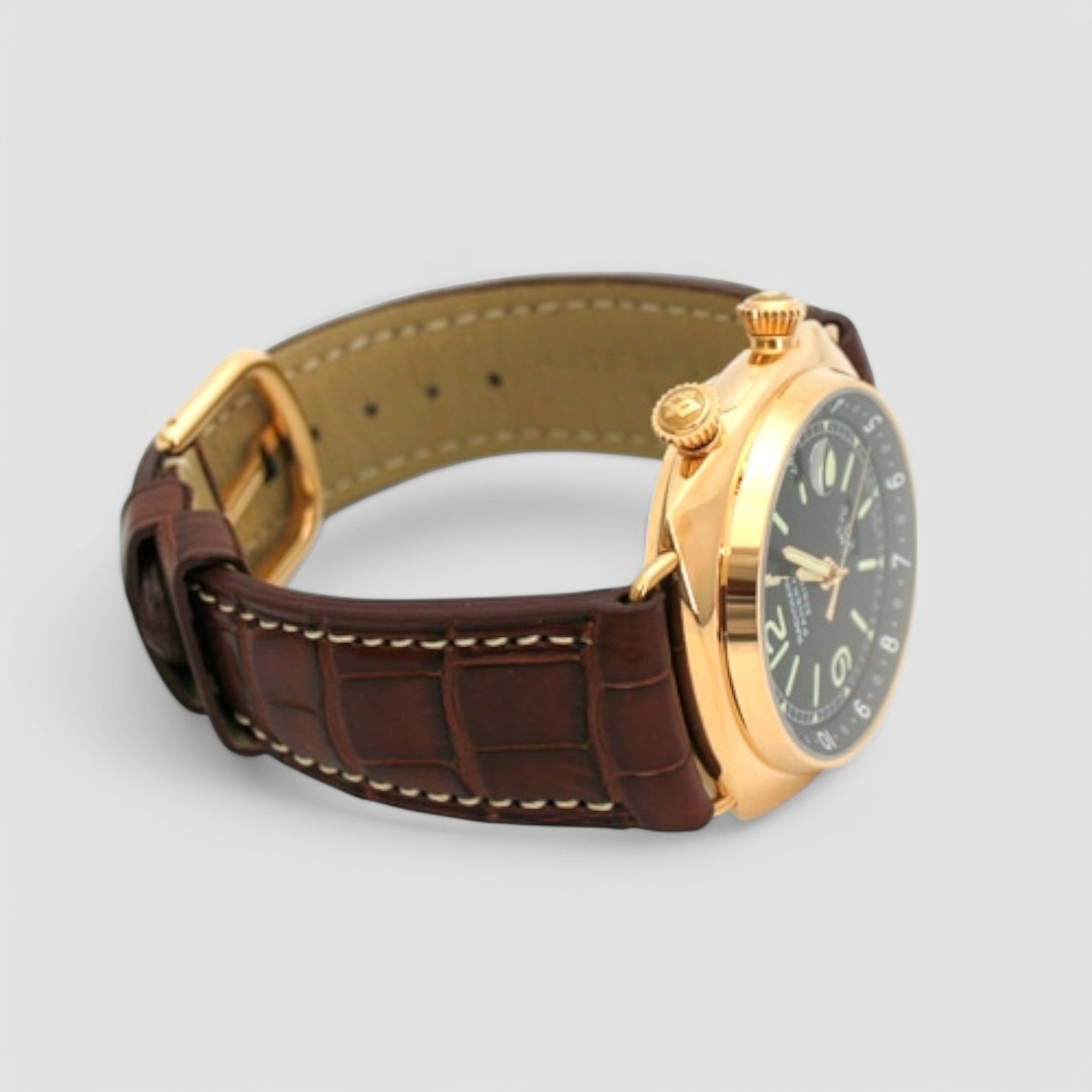 Radiomir GMT Alarm 18K Rose Gold Black Dial 42MM