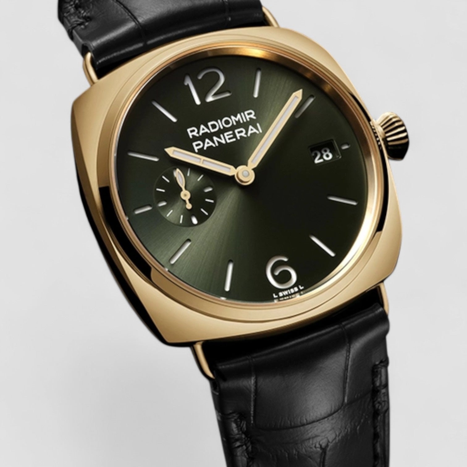 Radiomir Quaranta 18k YG 40MM Olive Green Sandwich Dial