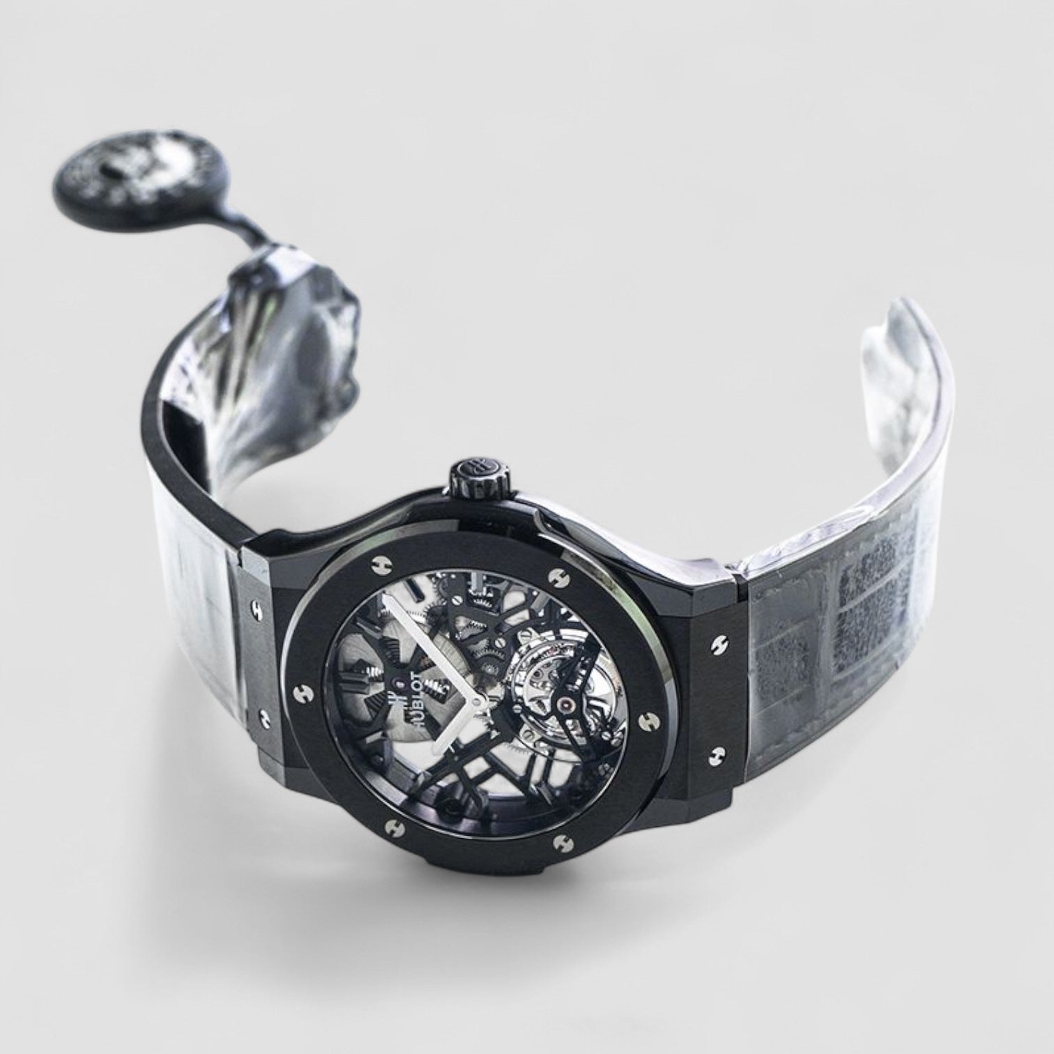 Classic Fusion Hand Wind Skeleton Dial Ceramic Men's Watch