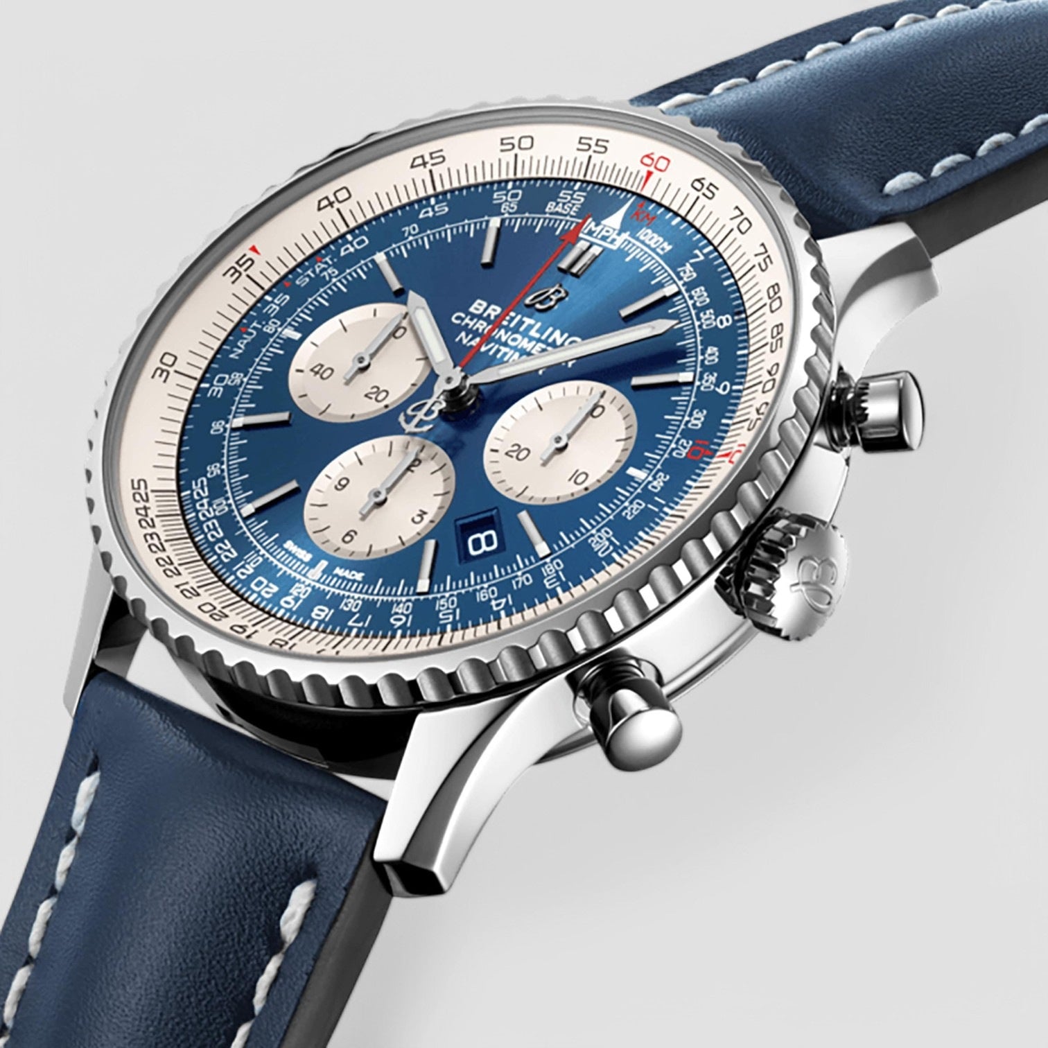 Navitimer 1 Chronograph Automatic Chronometer Aurora Blue Dial Men's Watch
