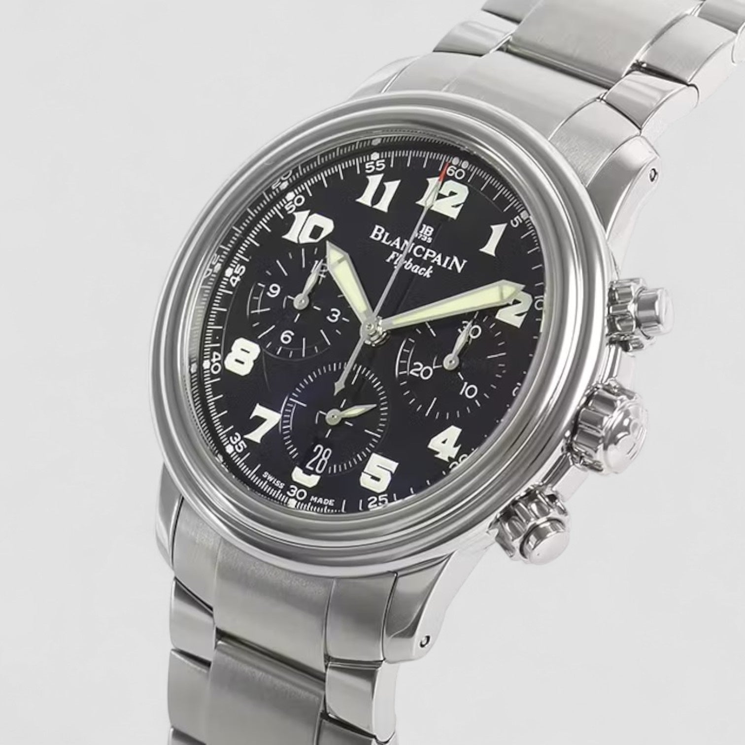Leman Flyback Chronograph Black Dial SS / SS