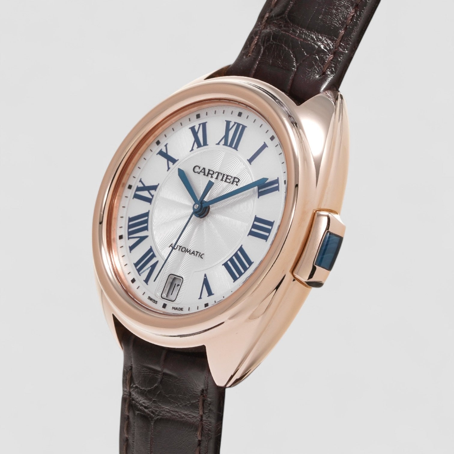 Cle Automatic 18kt Rose Gold Flinque Sunray Dial Ladies Watch