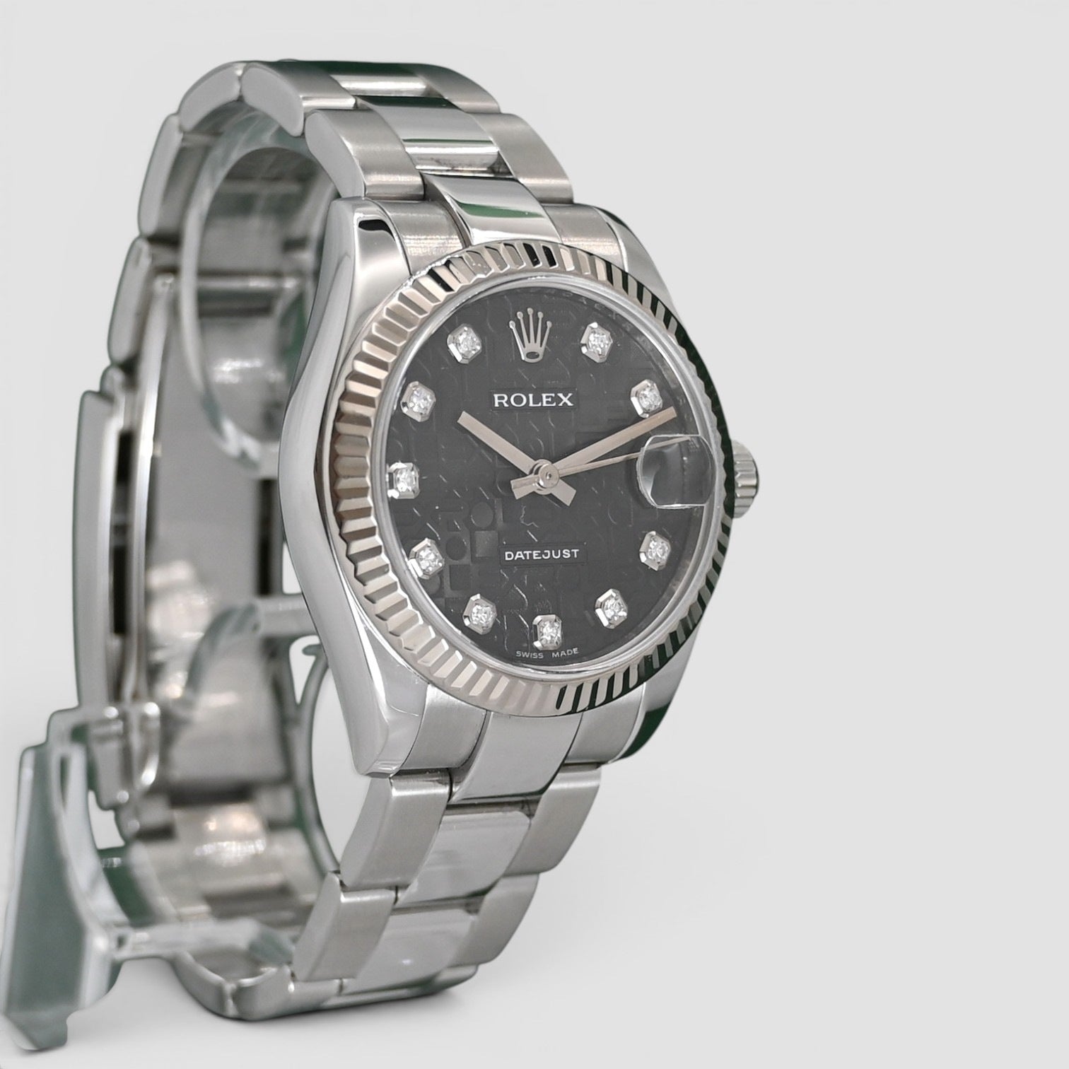 Datejust 31 black computer diamond dial oyster