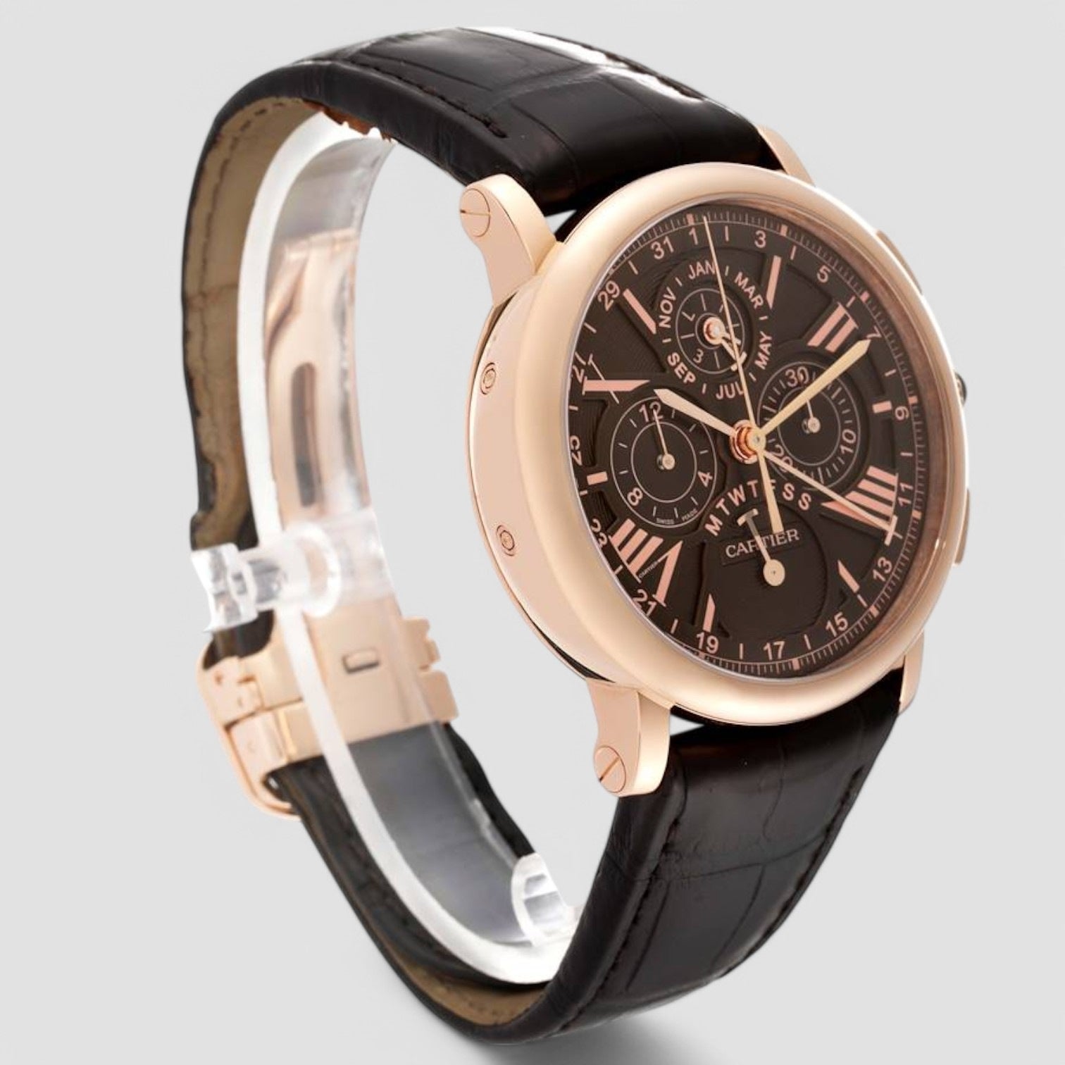 Rotonde De Cartier 42MM 18K Pink Gold