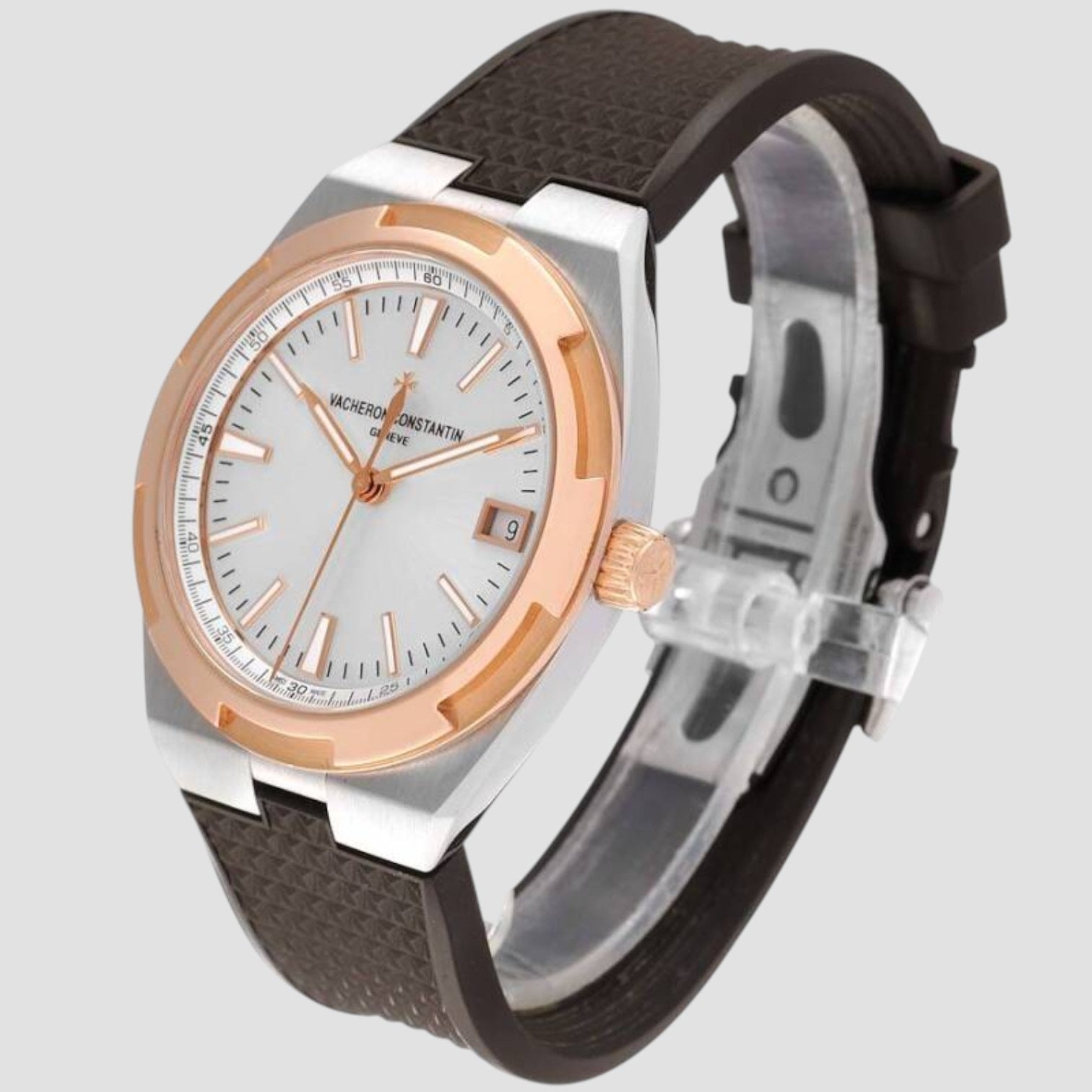 Overseas 41mm Stainless Steel Rose Gold Automatic